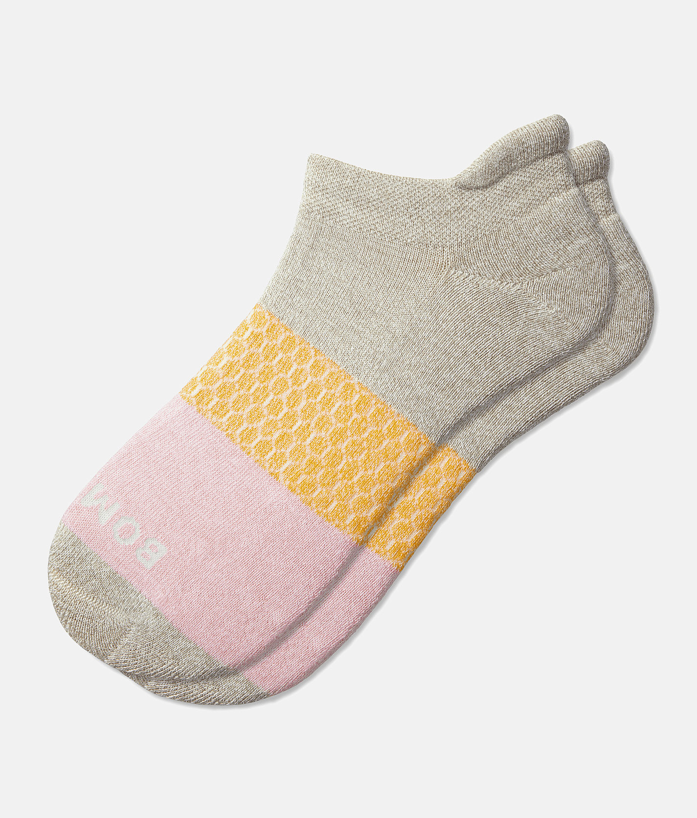 Bombas® Tri-Block Ankle Socks - Women's Socks in Washed Taupe Rose