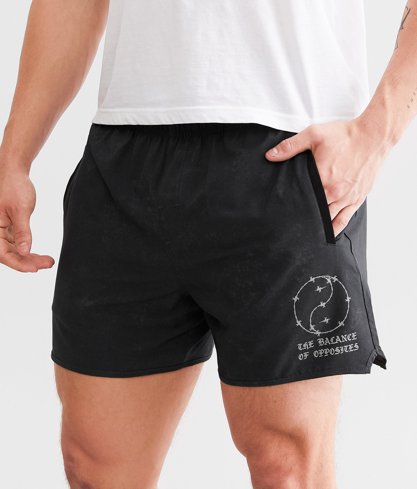 RVCA Yogger Stretch Short - Men's Shorts in RVCA Black Acid