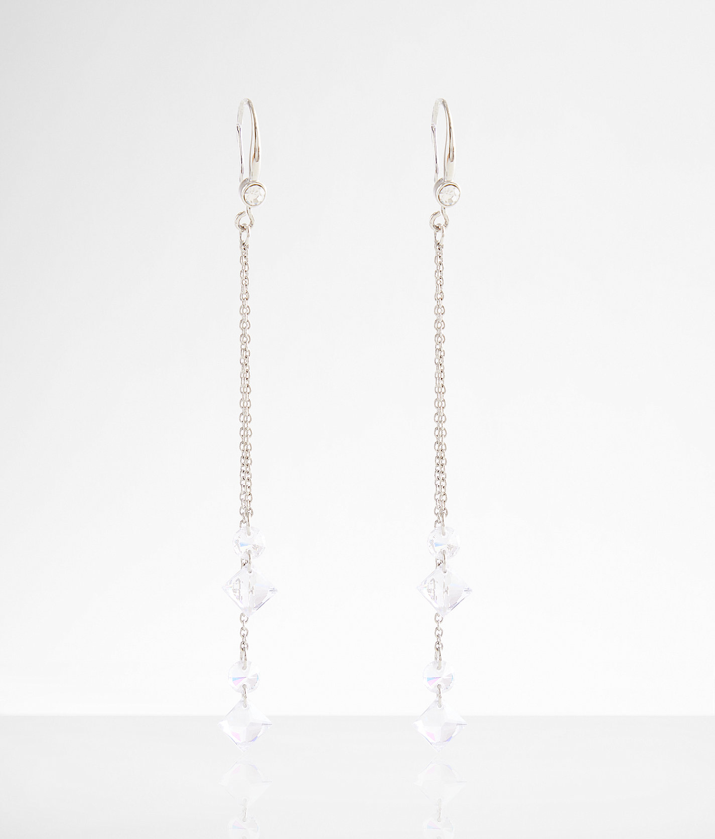 boutique by BKE Glitz Fringe Earring - Women's Jewelry in Silver