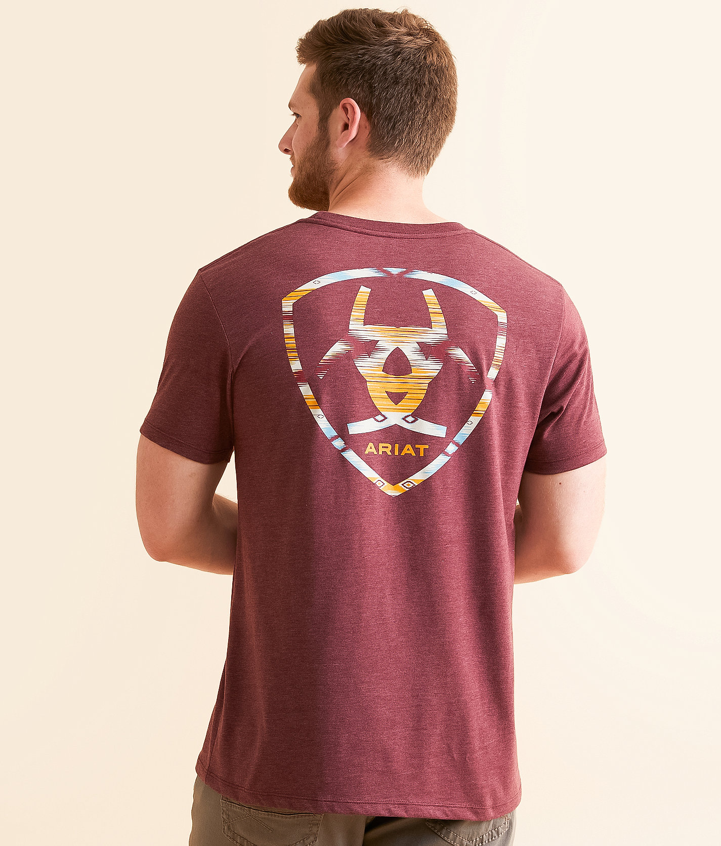 Ariat Coyote Cobija T-Shirt - Men's T-Shirts in Maroon Heather