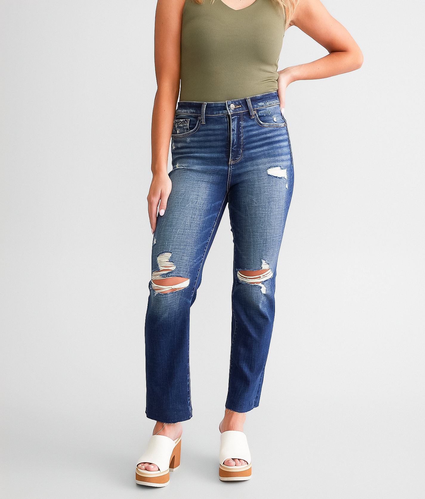 Buckle Black Fit No. 75 Cropped Straight Stretch Jean - Women's Jeans in Gaffney