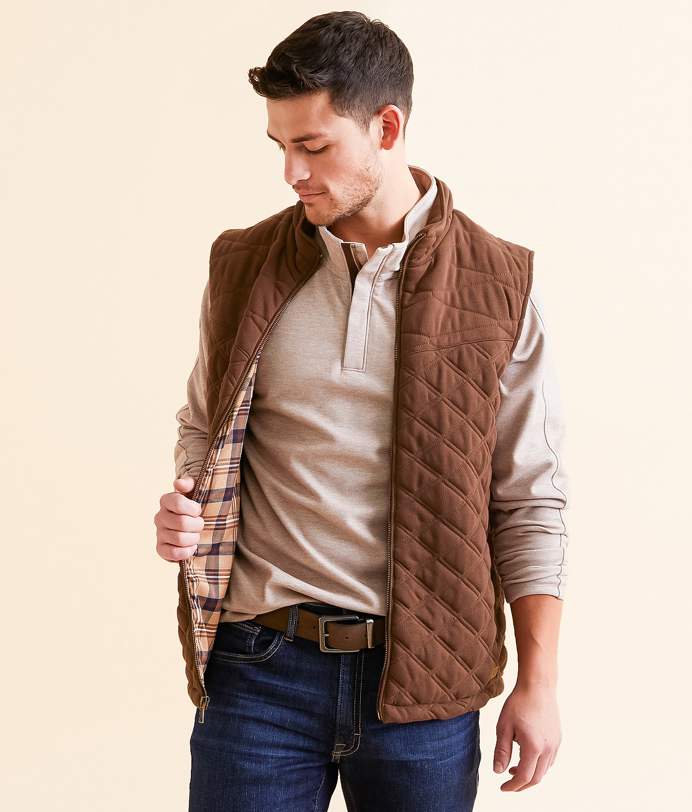 Outpost Makers Quilted Vest - Men's Coats & Jackets in Brown