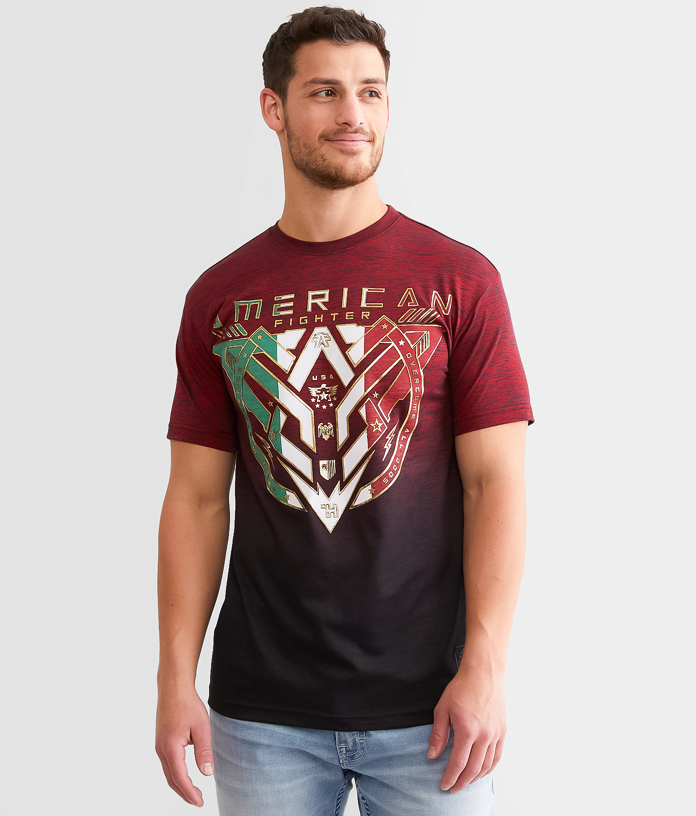 American Fighter Kingsland T-Shirt - Men's T-Shirts in Jester Red Black