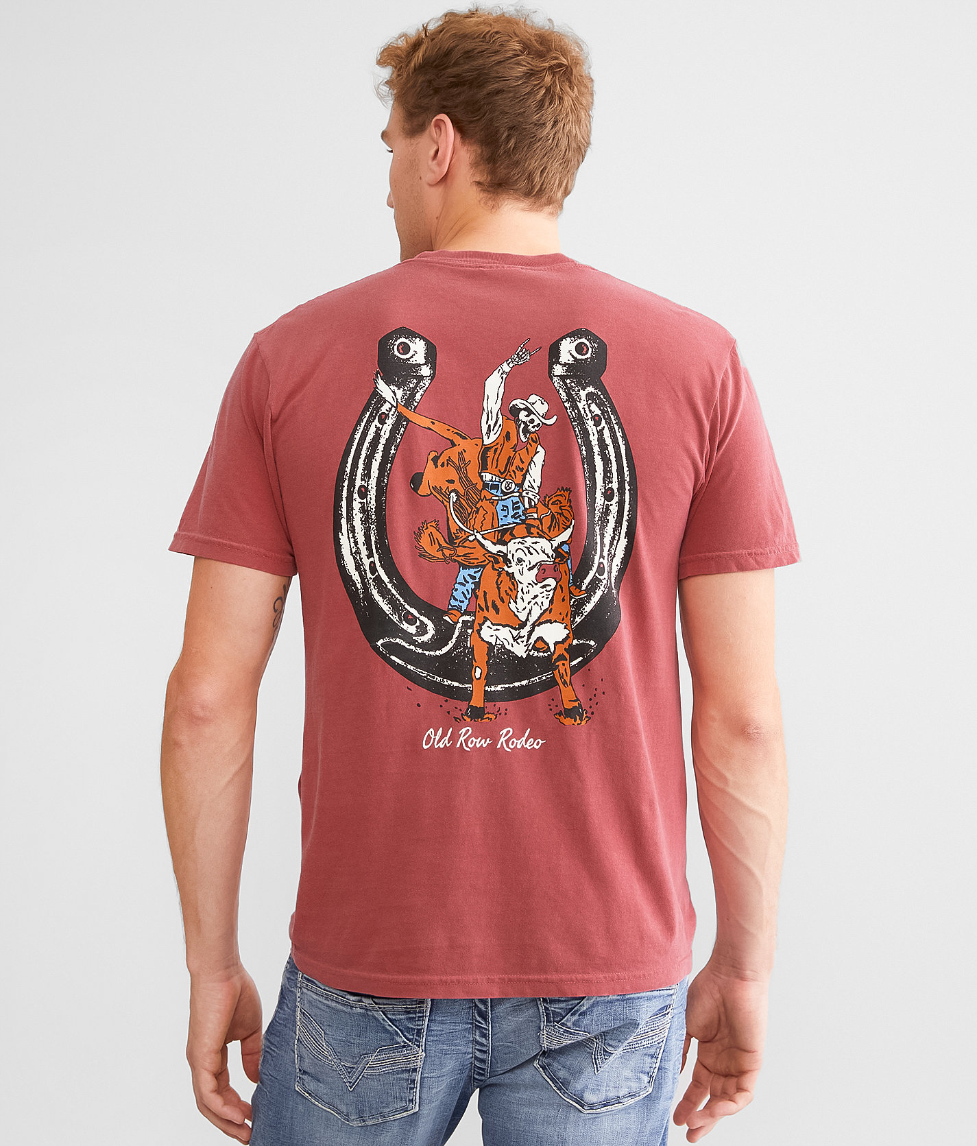 Old Row Bull Rider T-Shirt - Men's T-Shirts in Crimson