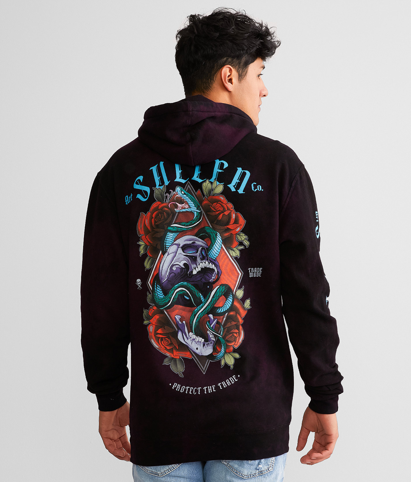 Sullen Jem Scales Hooded Sweatshirt - Men's Sweatshirts in Pickled Beet Black Crysta