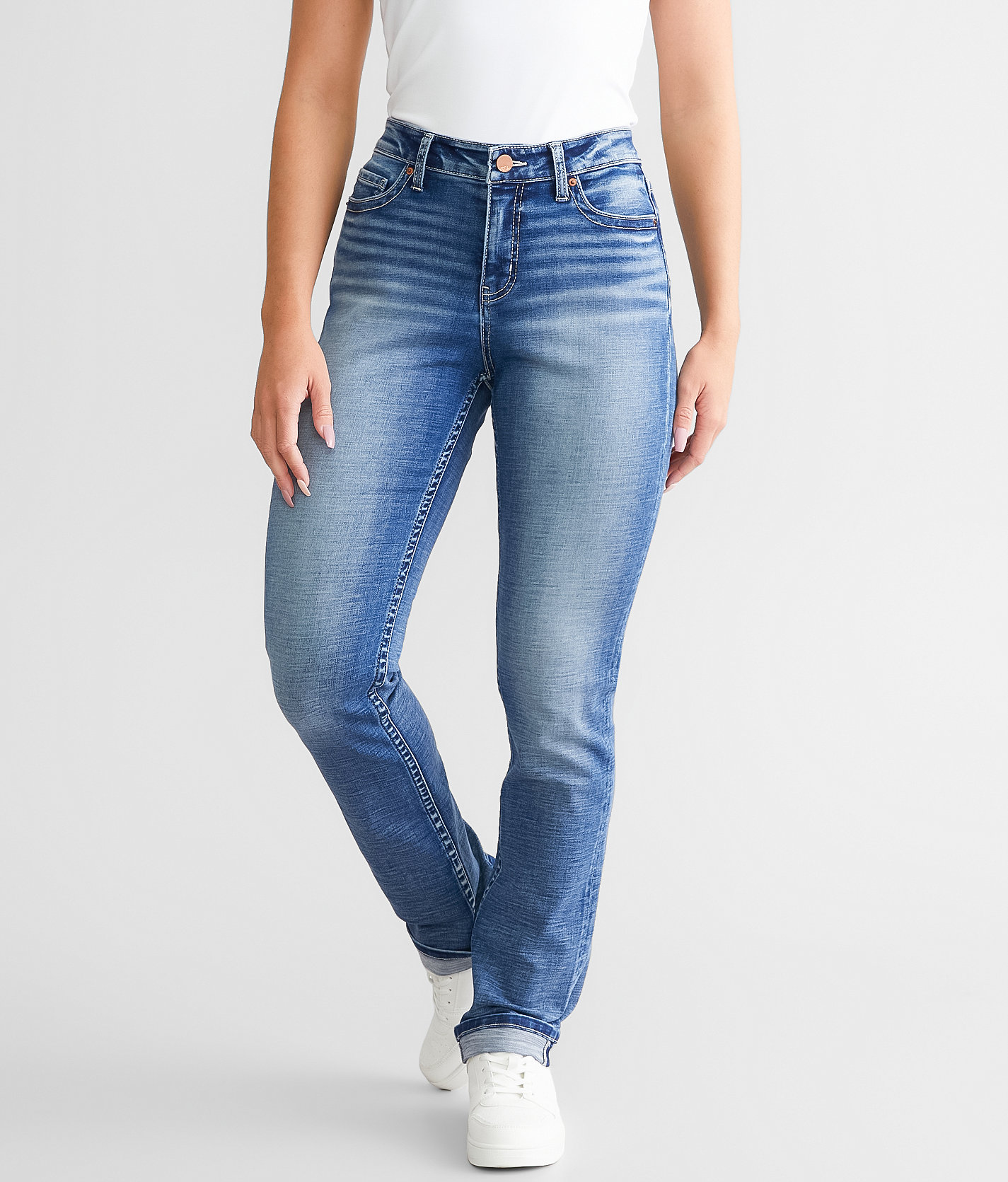 BKE Gabby Straight Stretch Jean - Women's Jeans in Schmidt