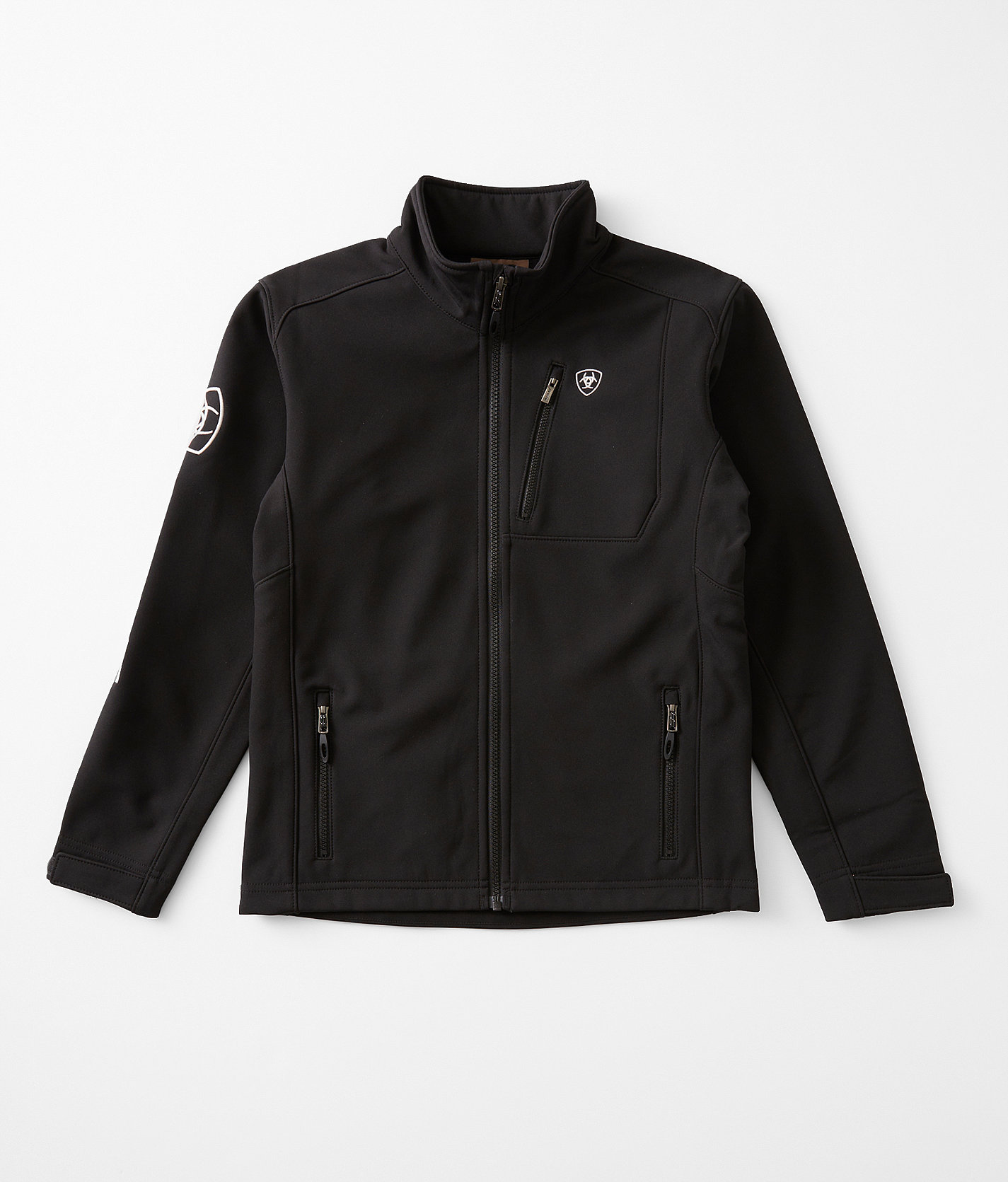 Boys - Ariat Logo 2.0 Softshell Jacket - Boy's Coats & Jackets in Black Silver