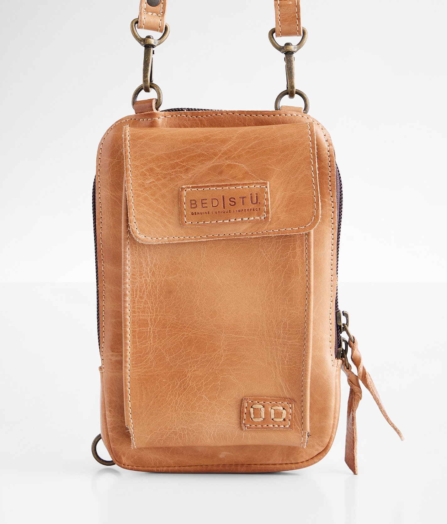 Bed Stu Alelike Leather Crossbody Purse - Women's Bags & Wallets in Tan Rustic