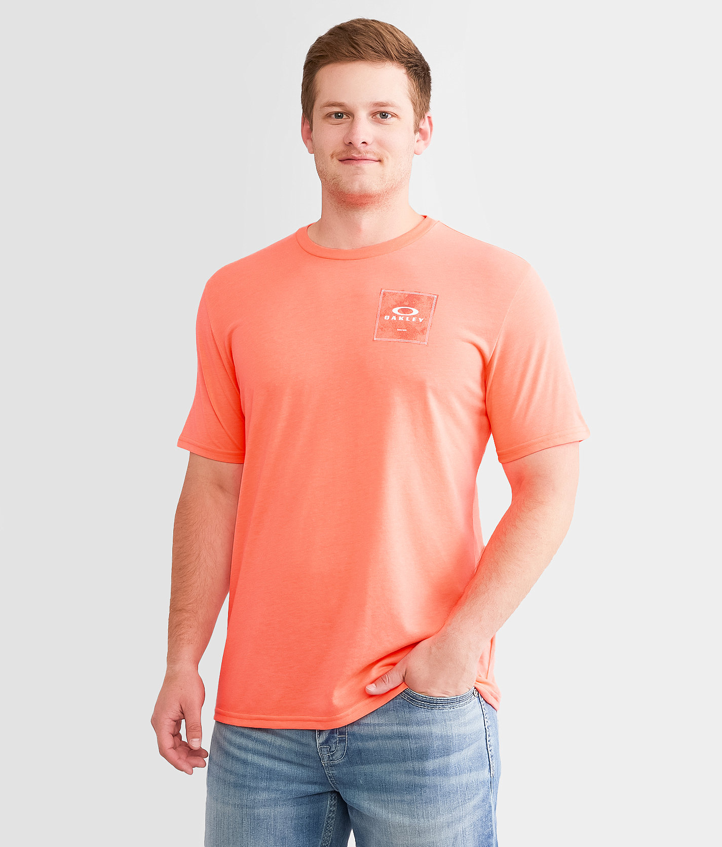 Oakley O Stack Granite O Hydrolix™ T-Shirt - Men's T-Shirts in Coral Glow