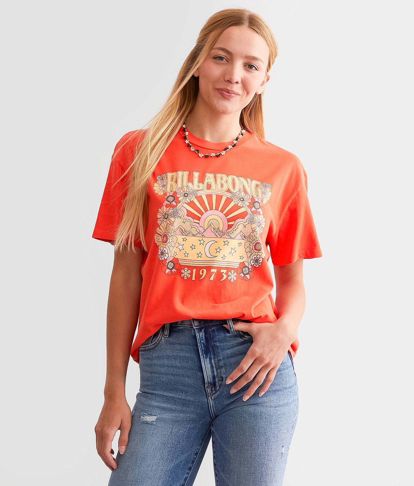 Billabong Dreams At Night T-Shirt - Women's T-Shirts in Sunset Red