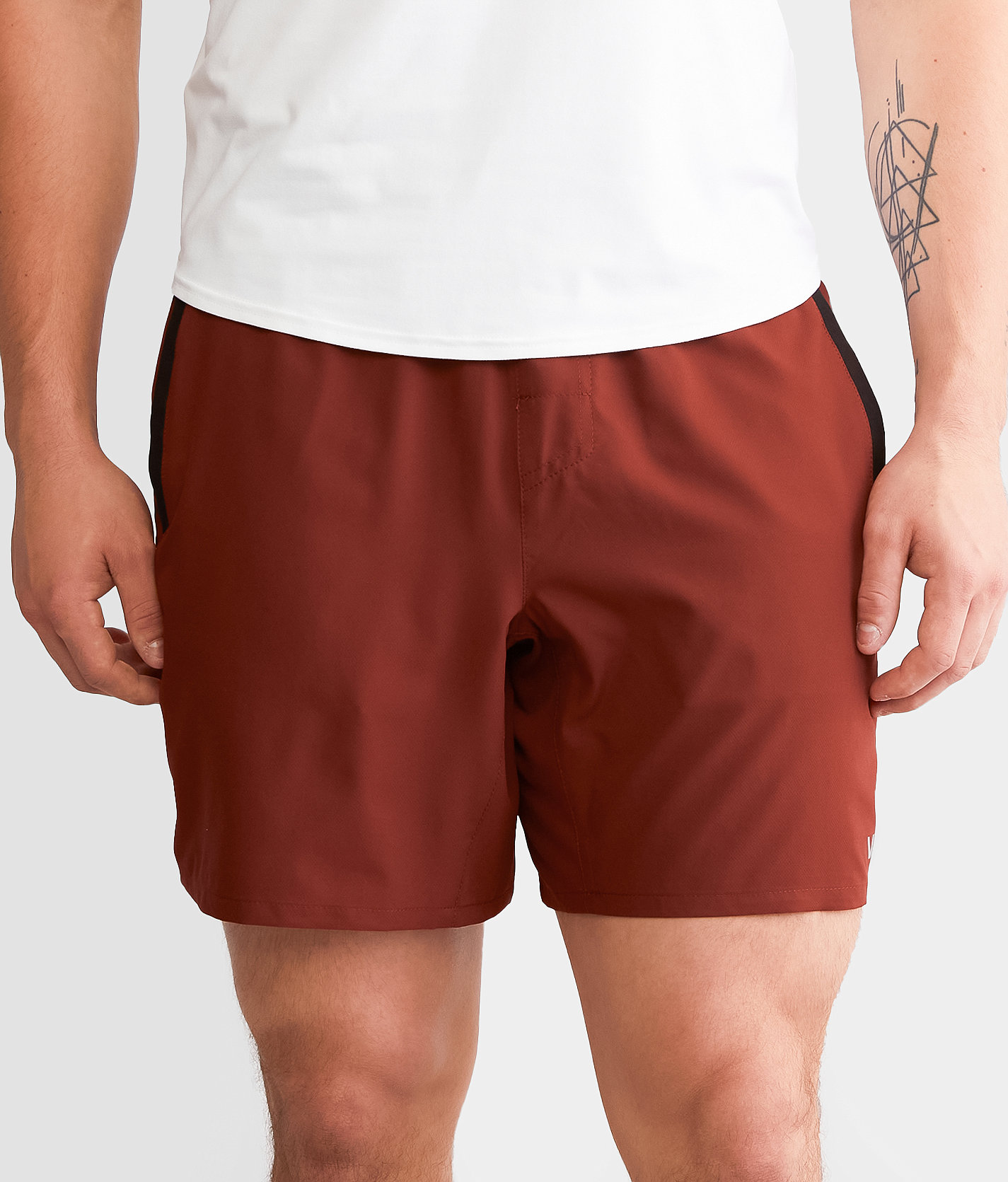 RVCA Yogger Control Active Short - Men's Shorts in Red Brick