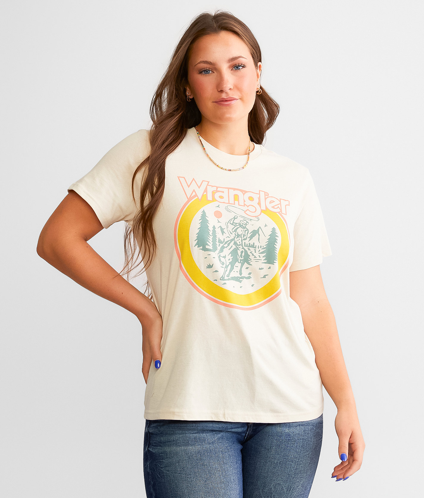Wrangler® Desert Roper T-Shirt - Women's T-Shirts in Oatmeal Heather