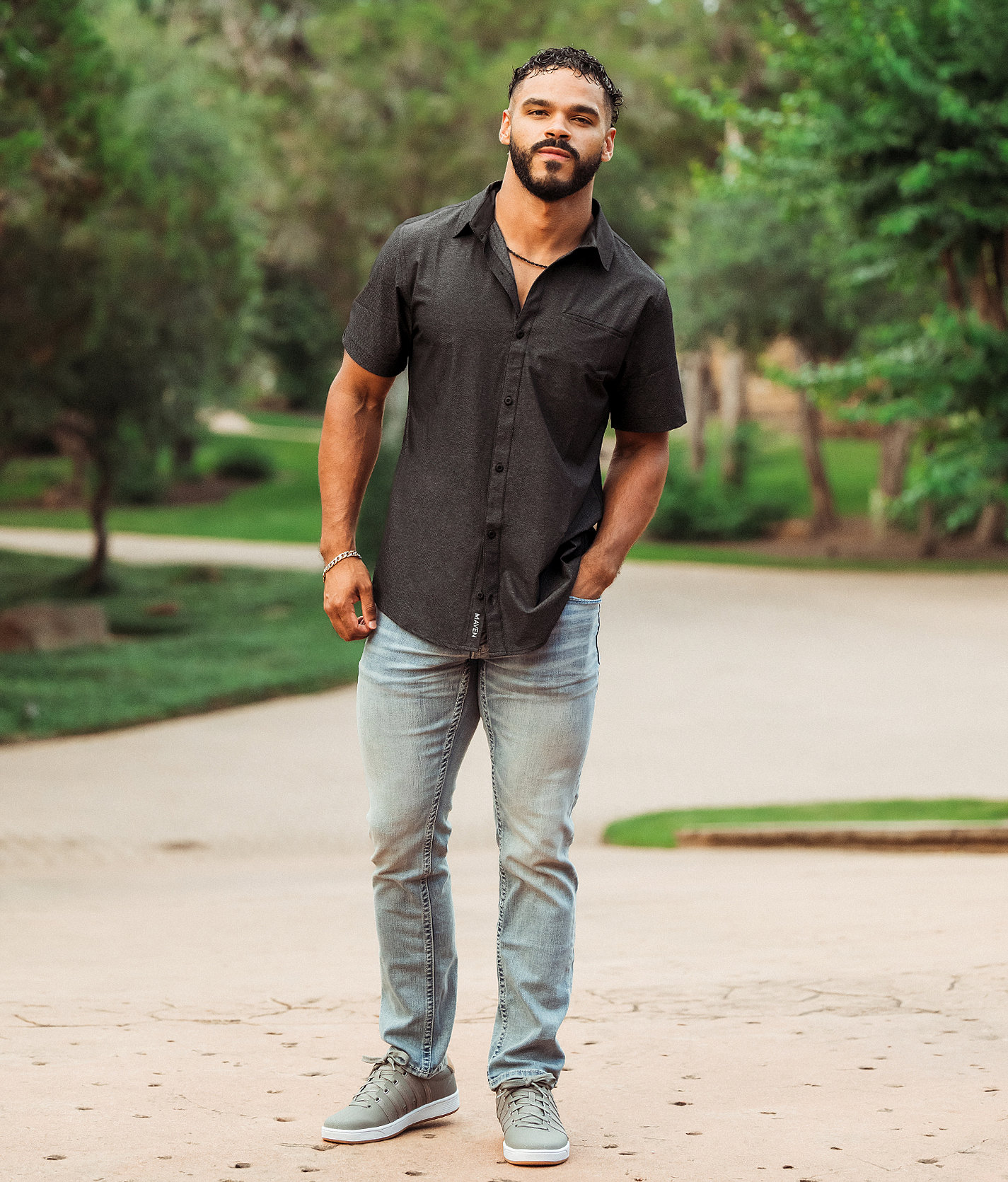 Maven Co-op Performance Stretch Shirt - Men's Shirts in Black