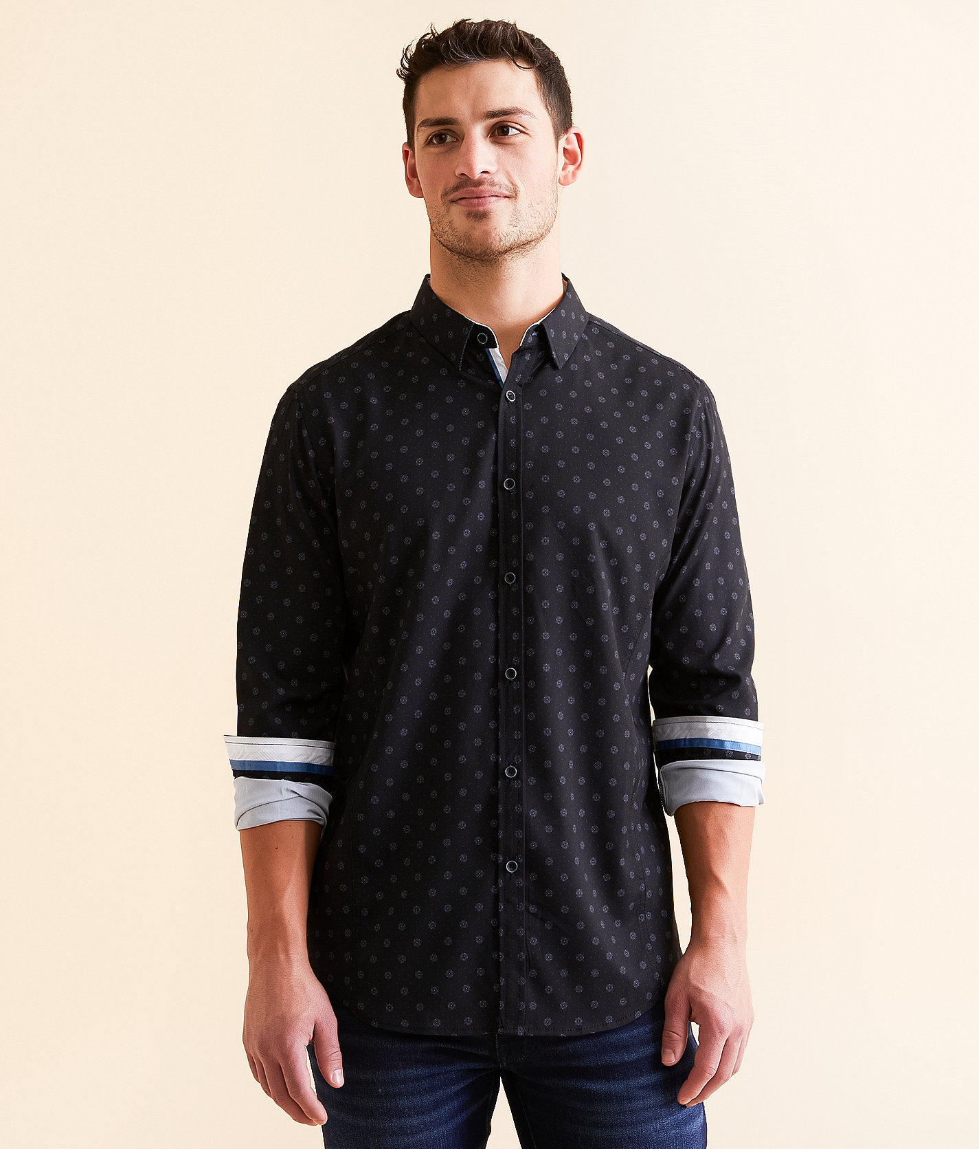 J.B. Holt Standard Performance Stretch Shirt - Men's Shirts in Black Blue