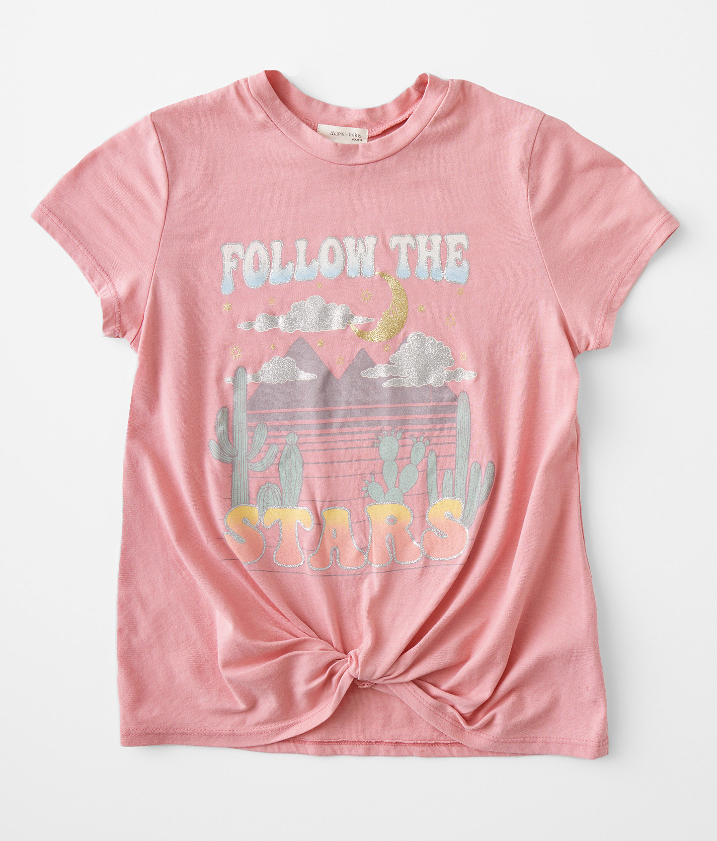 Girls - Modish Rebel Follow The Stars T-Shirt - Girl's T-Shirts in Pink
