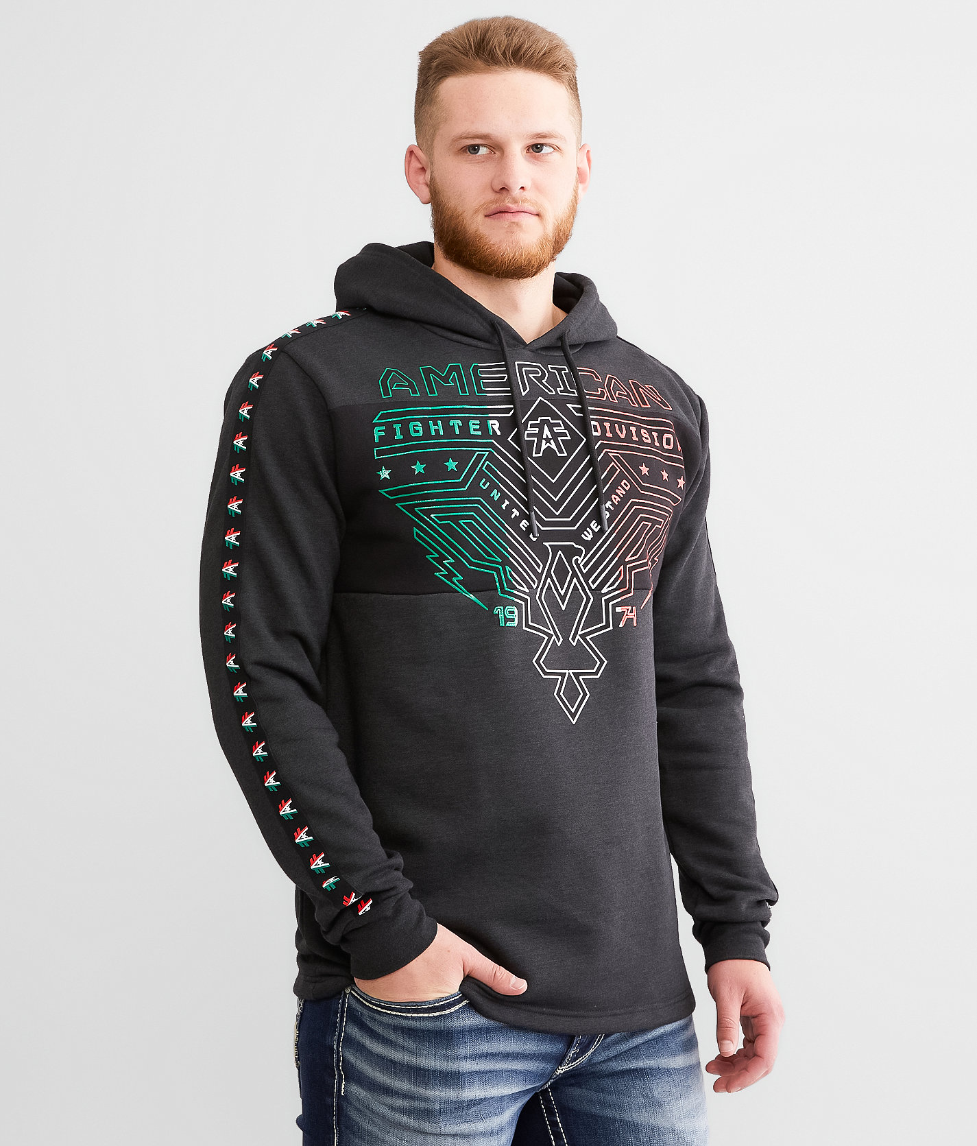 American Fighter Dugger Hooded Sweatshirt - Men's Sweatshirts in Black Mass Black