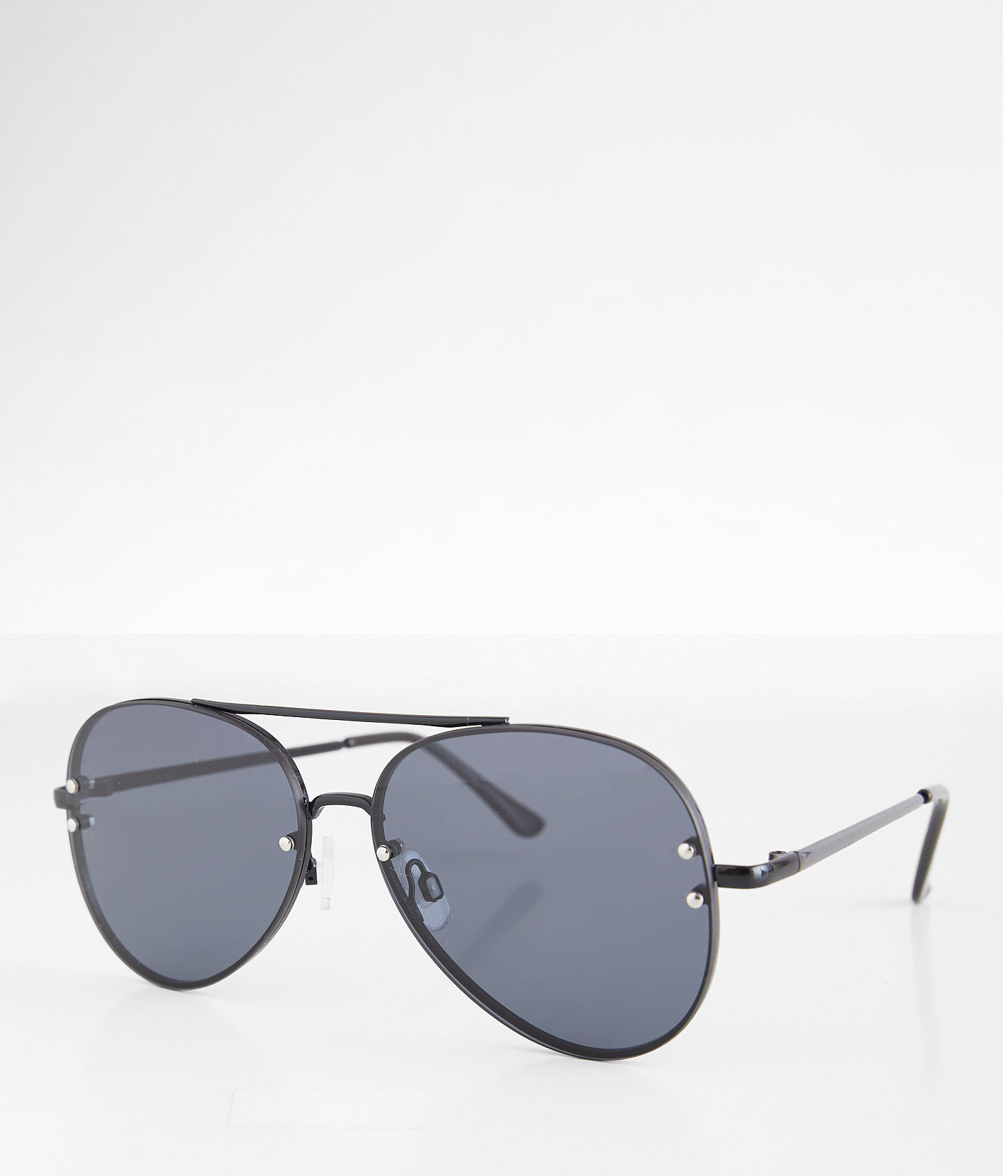 BKE Highrise Aviator Sunglasses - Women's Sunglasses & Glasses in Black