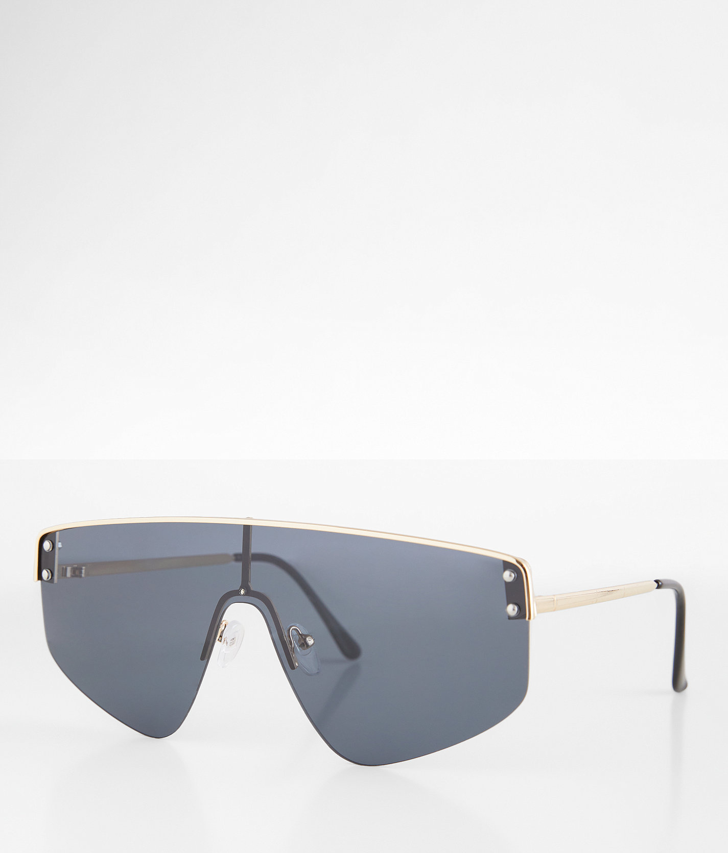 BKE Trend Shield Sunglasses - Women's Sunglasses & Glasses in Gold Smoke
