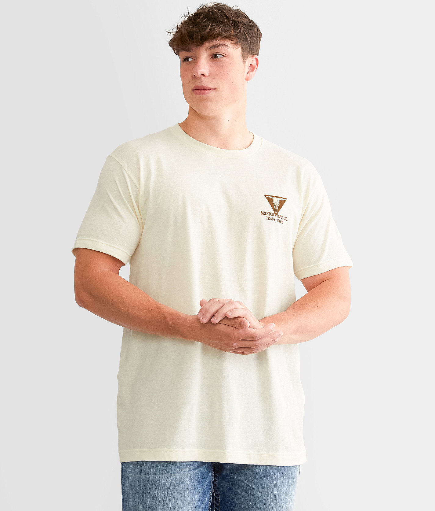 Brixton Galveston T-Shirt - Men's T-Shirts in Natural