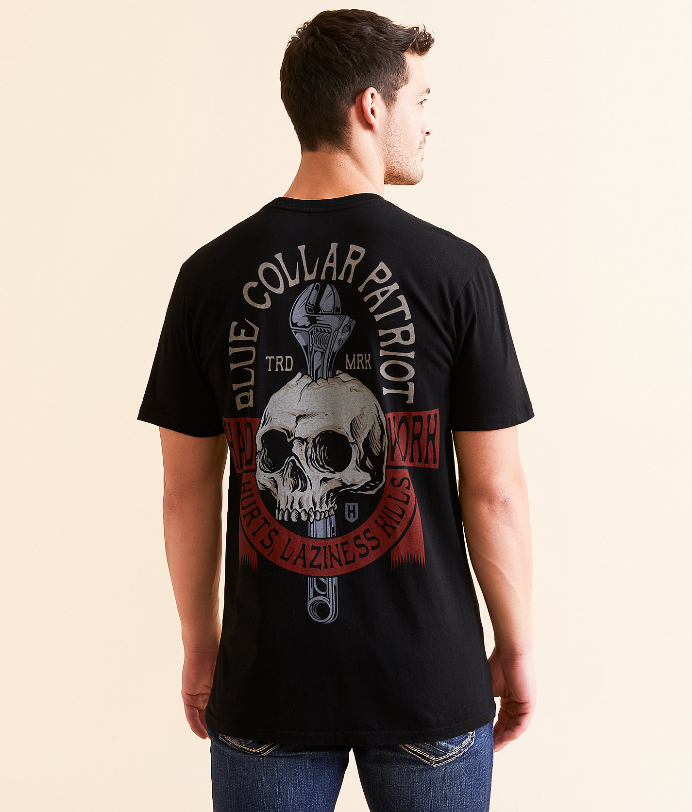 Howitzer Blue Collar Laziness Kills T-Shirt - Men's T-Shirts in Black