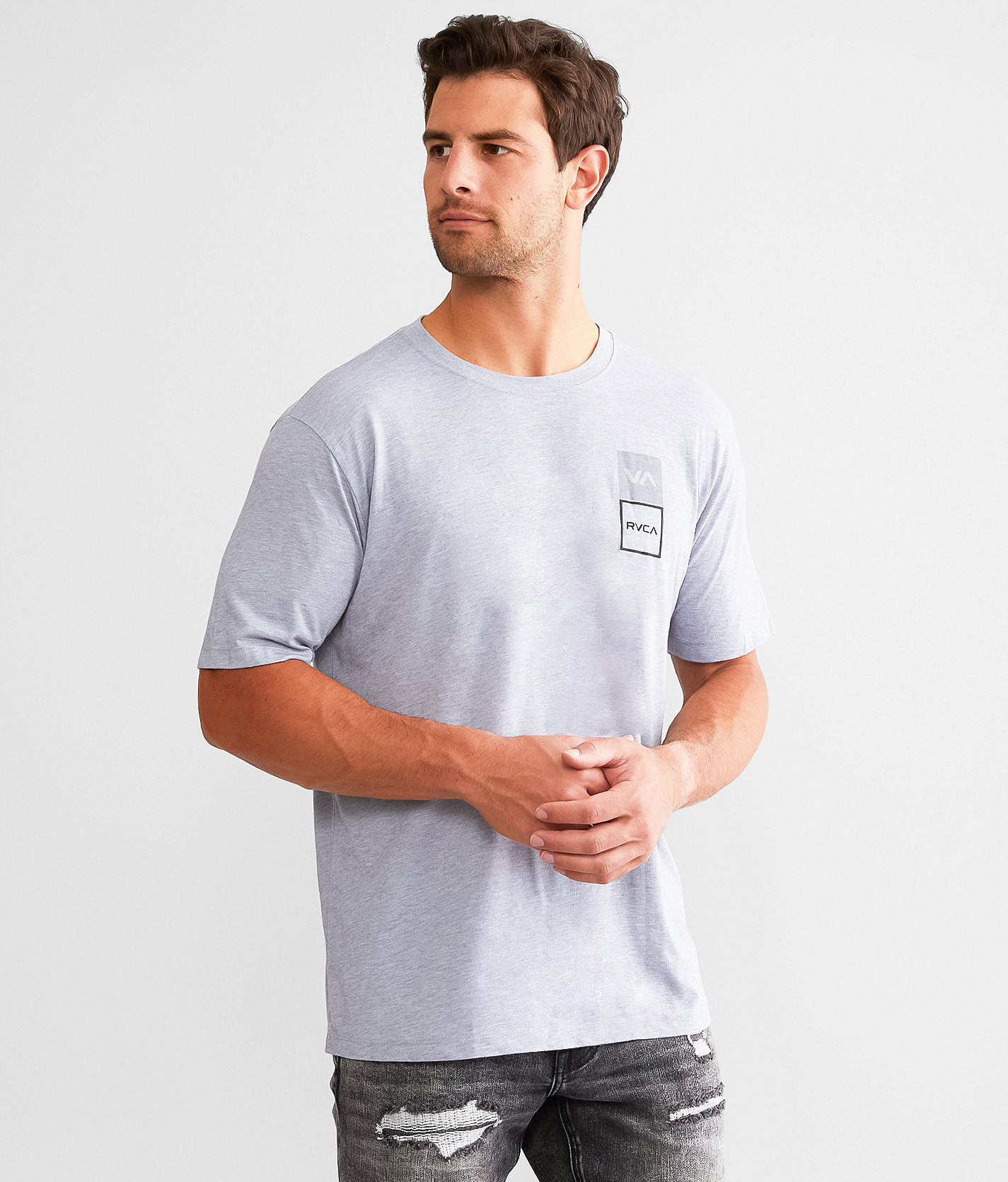 RVCA Boxes Sport T-Shirt - Men's T-Shirts in Slate Heather
