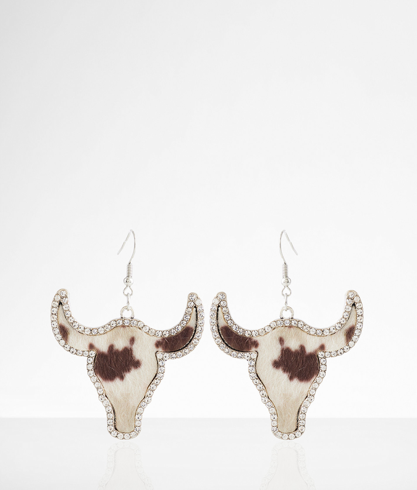 boutique by BKE Western Steer Drop Earring - Women's Jewelry in Silver