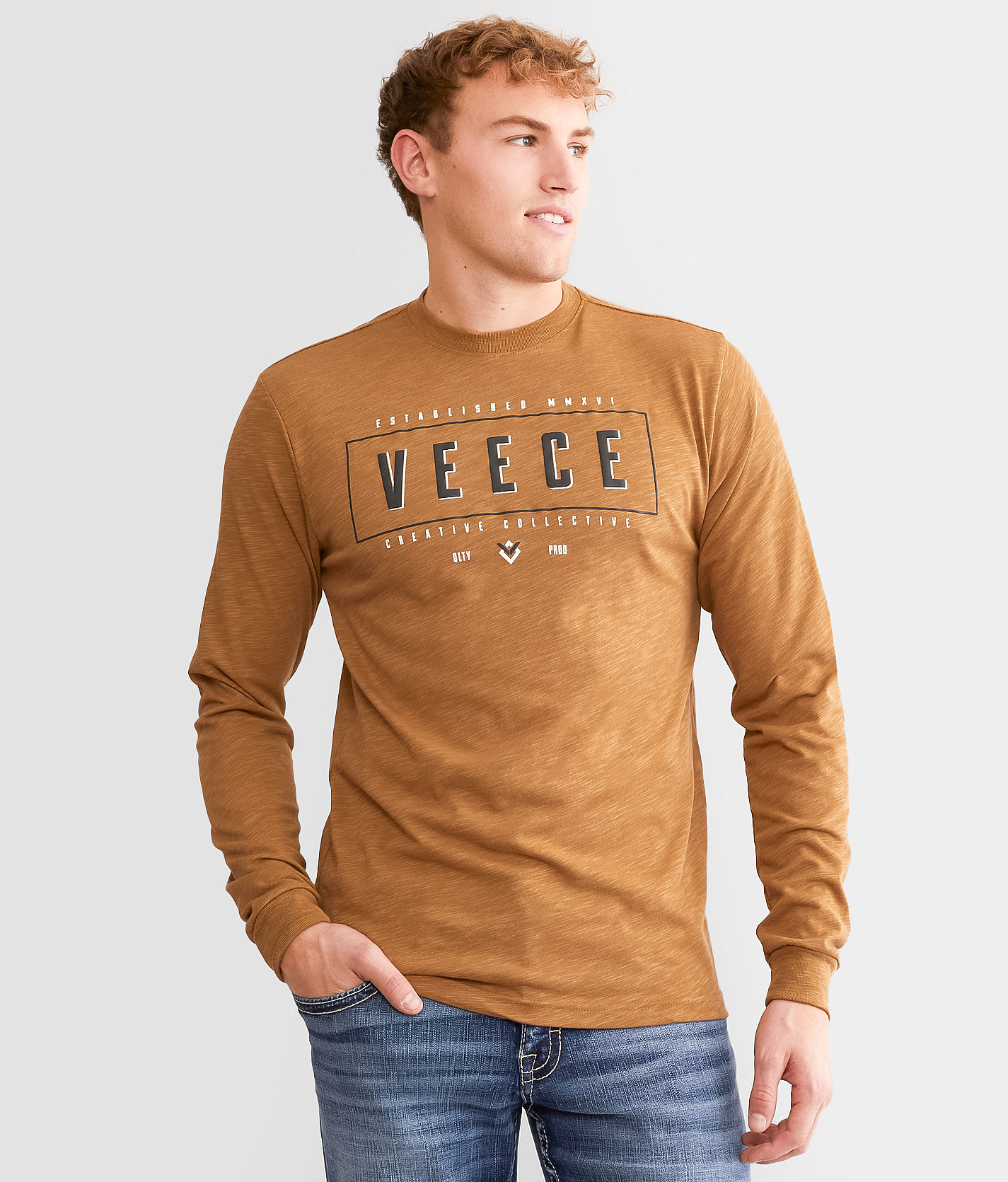 Veece Lost Dimensions T-Shirt - Men's T-Shirts in Toasted Coconut Rubber