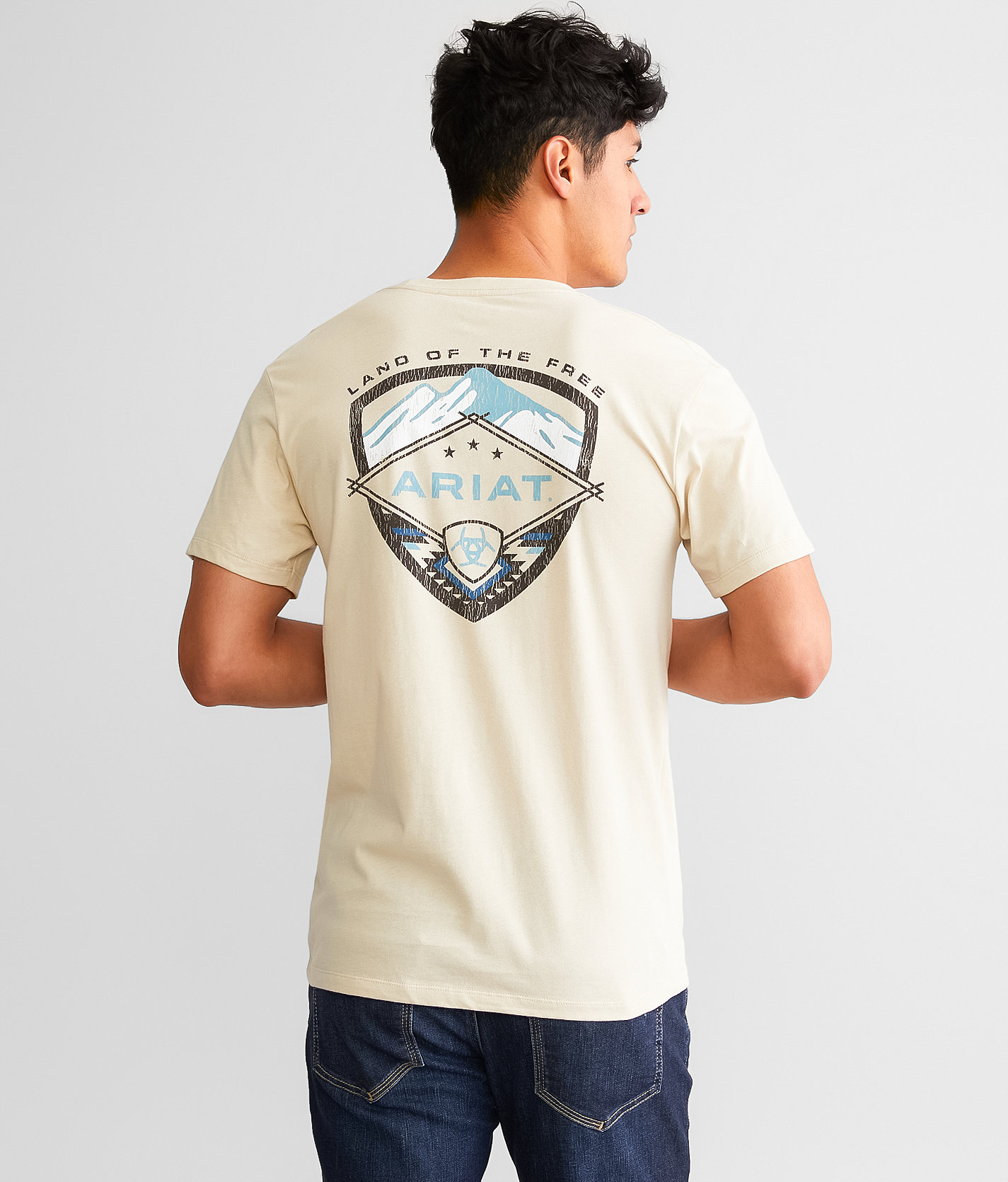 Ariat Freedom Mountain T-Shirt - Men's T-Shirts in Natural