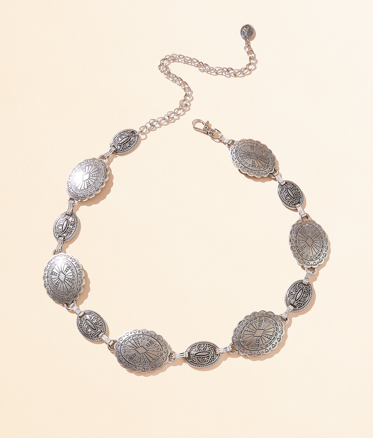 BKE Western Concho Chain Belt - Women's Belts in Silver