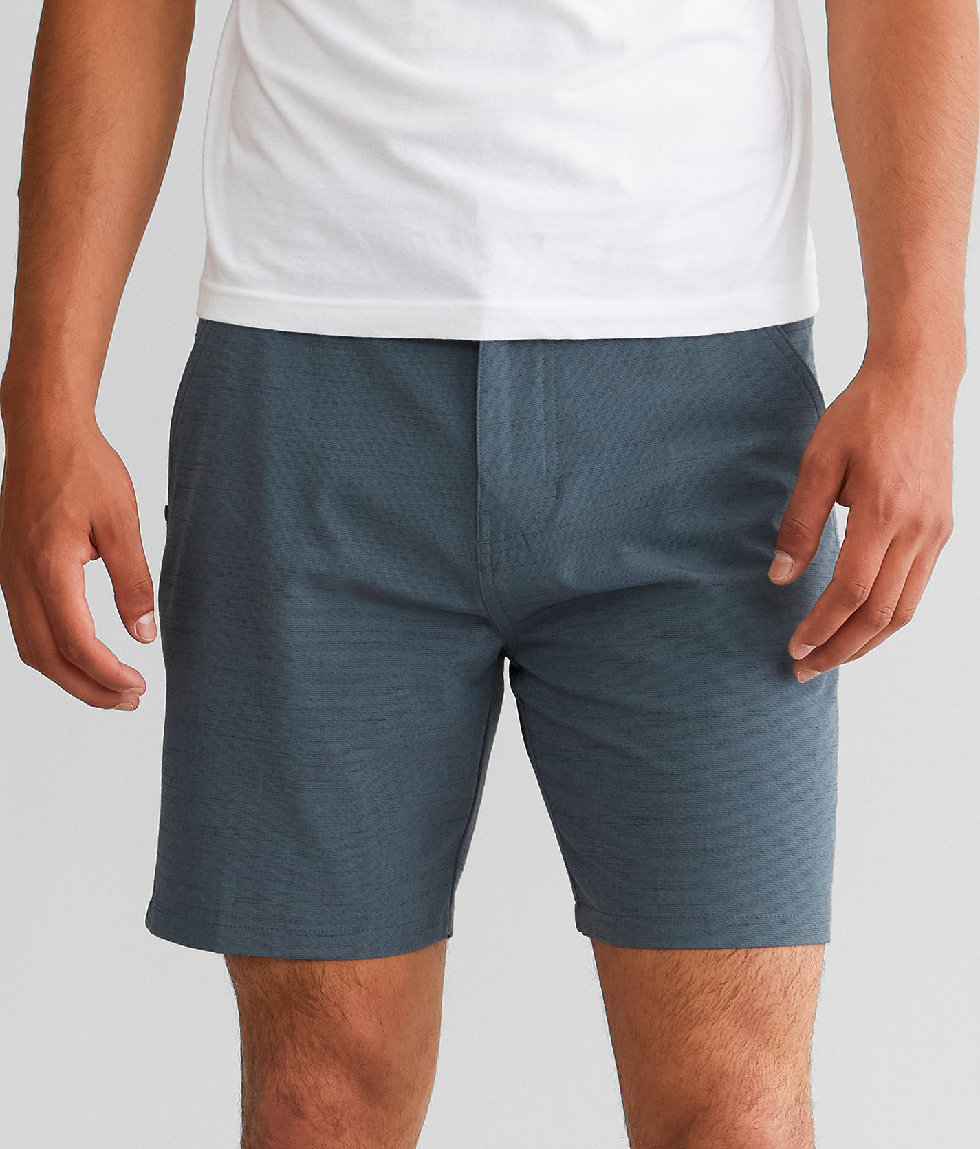Maven Co-op Marled Performance Stretch Short - Men's Shorts in Slate Blue