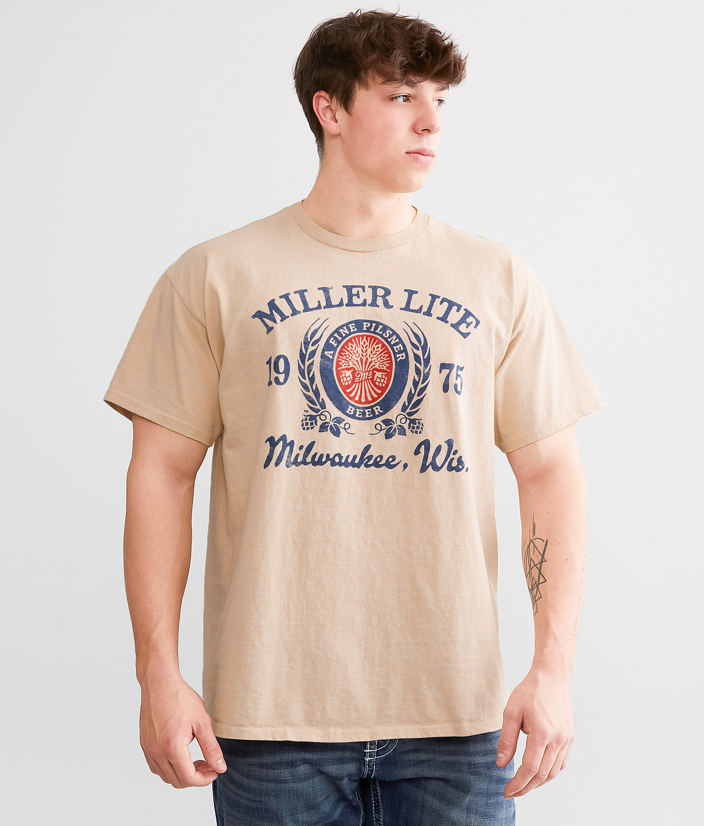 Junkfood Miller Lite® 1975 T-Shirt - Men's T-Shirts in Sand