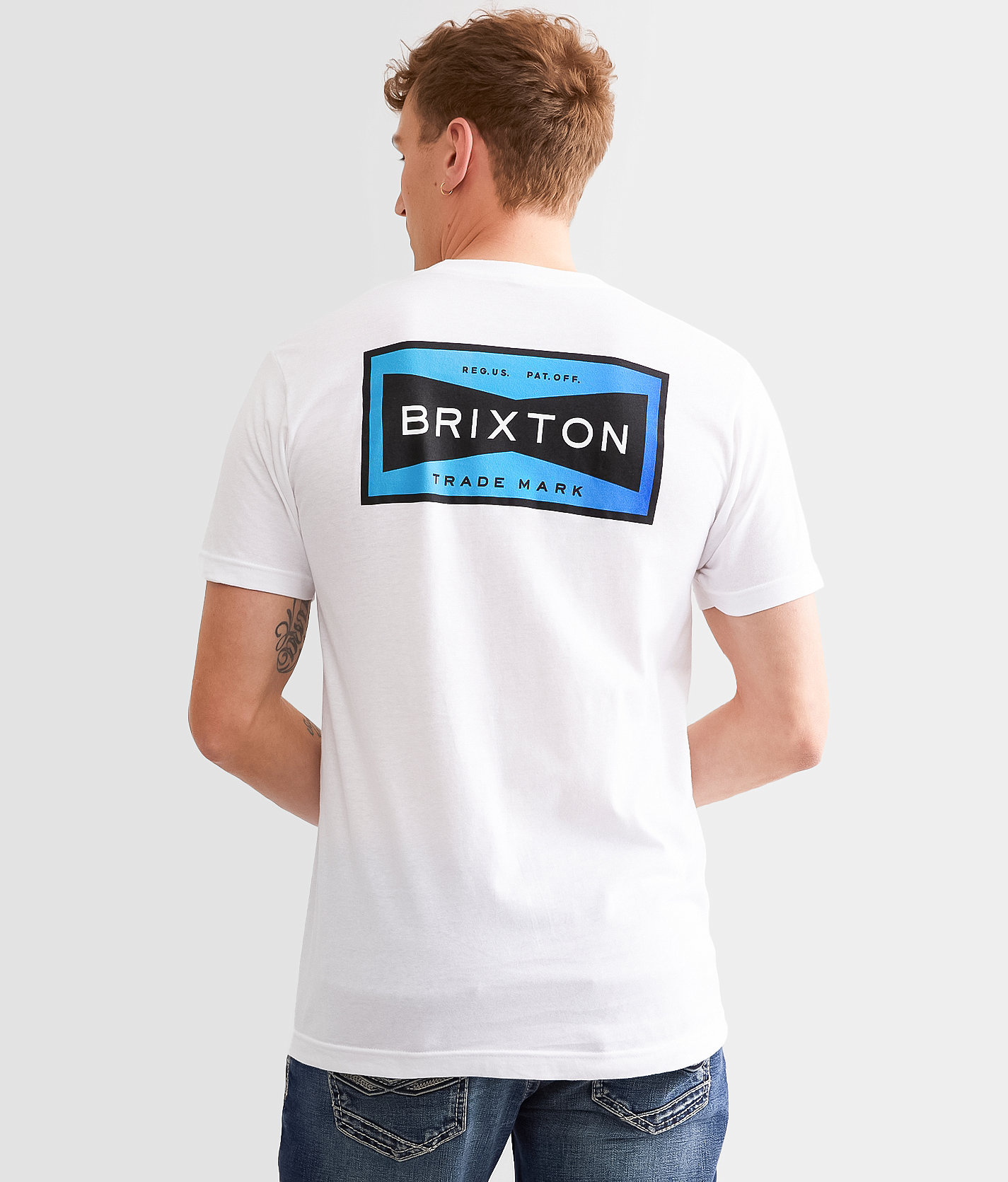 Brixton Edison T-Shirt - Men's T-Shirts in White