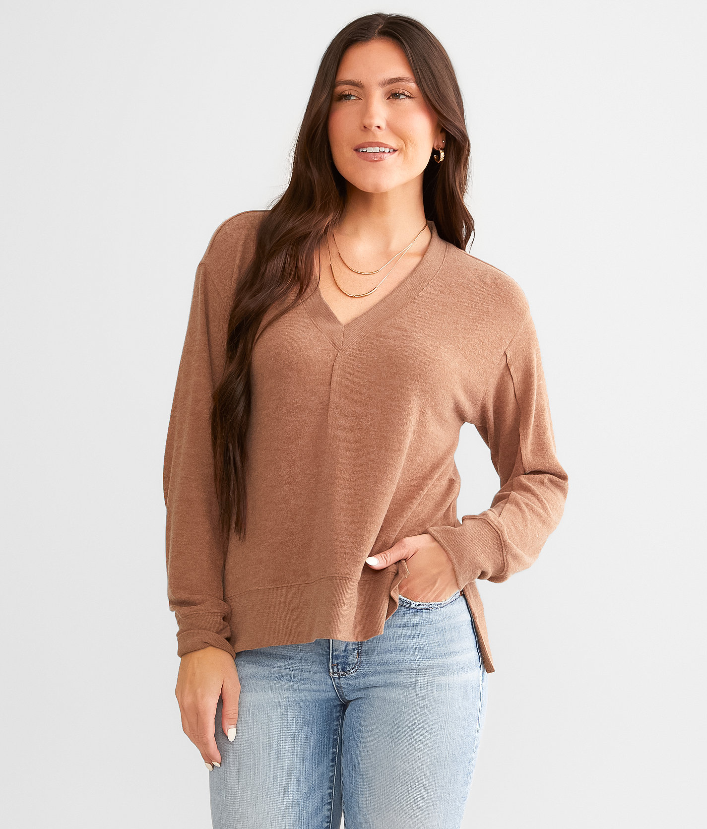 White Crow Bree Brushed Top - Women's Shirts & Blouses in Penny