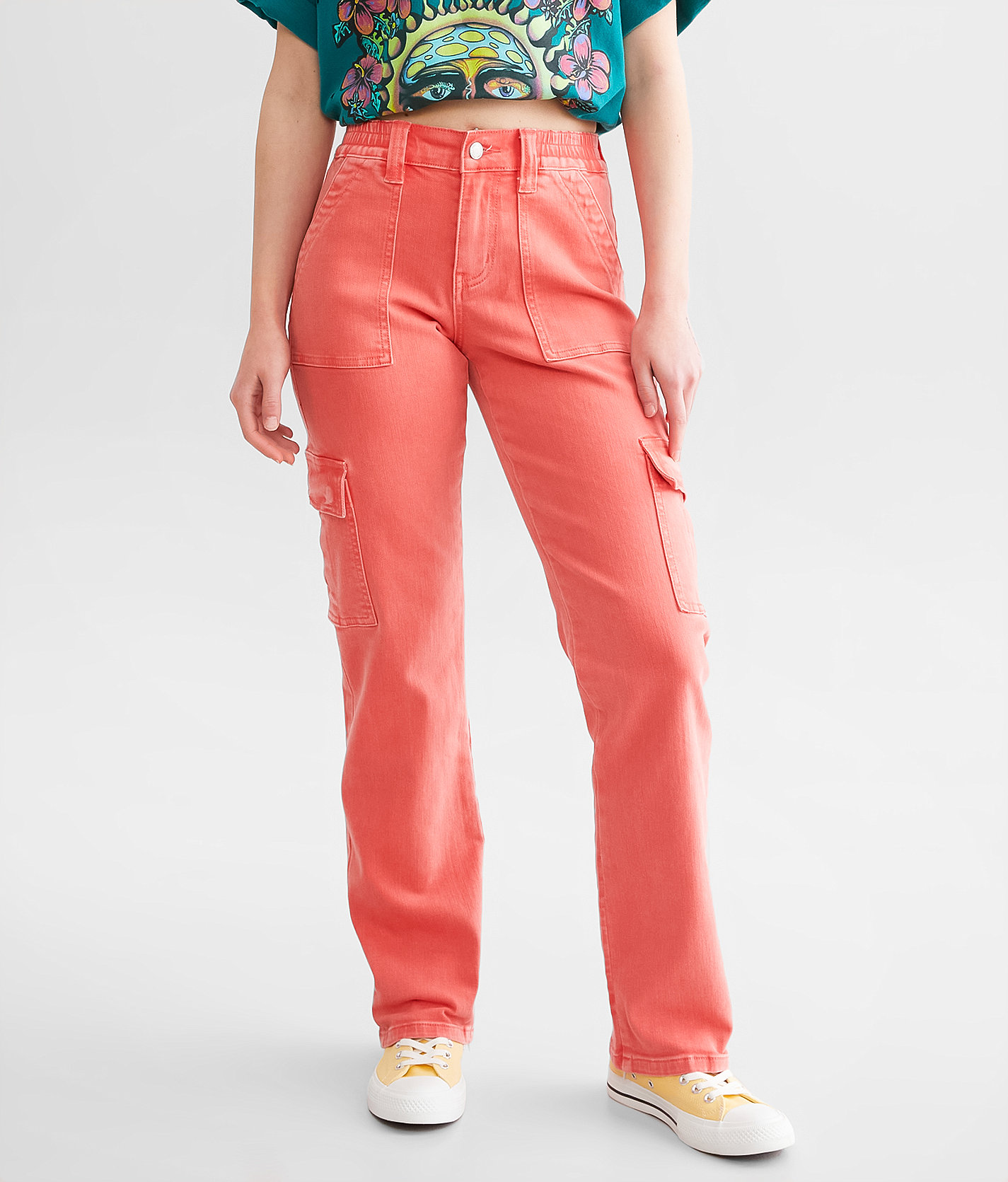 VERVET Dixie Stretch Cargo Utility Pant - Women's Pants in Hibiscus
