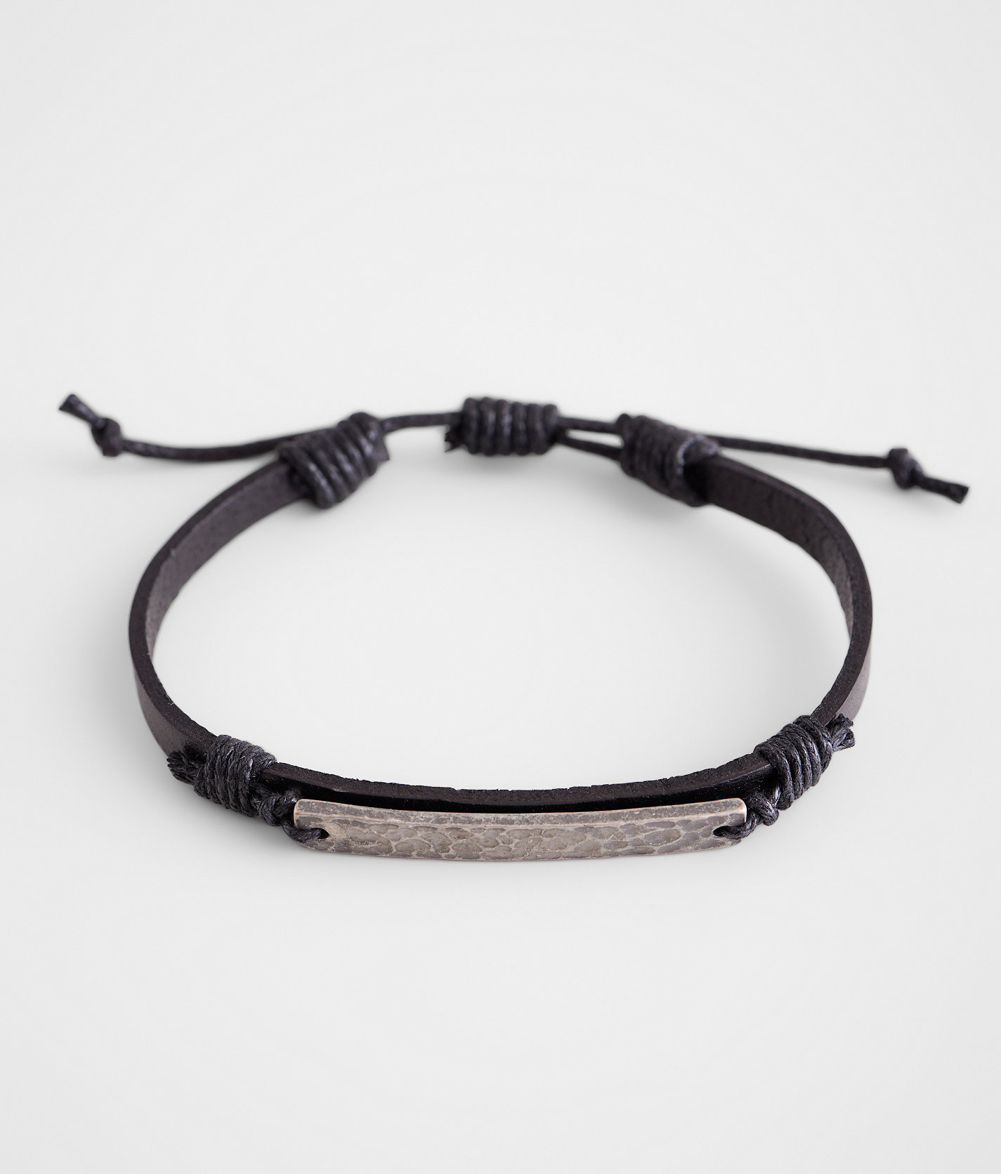 BKE Hammered Bar Bracelet - Men's Jewelry in Black