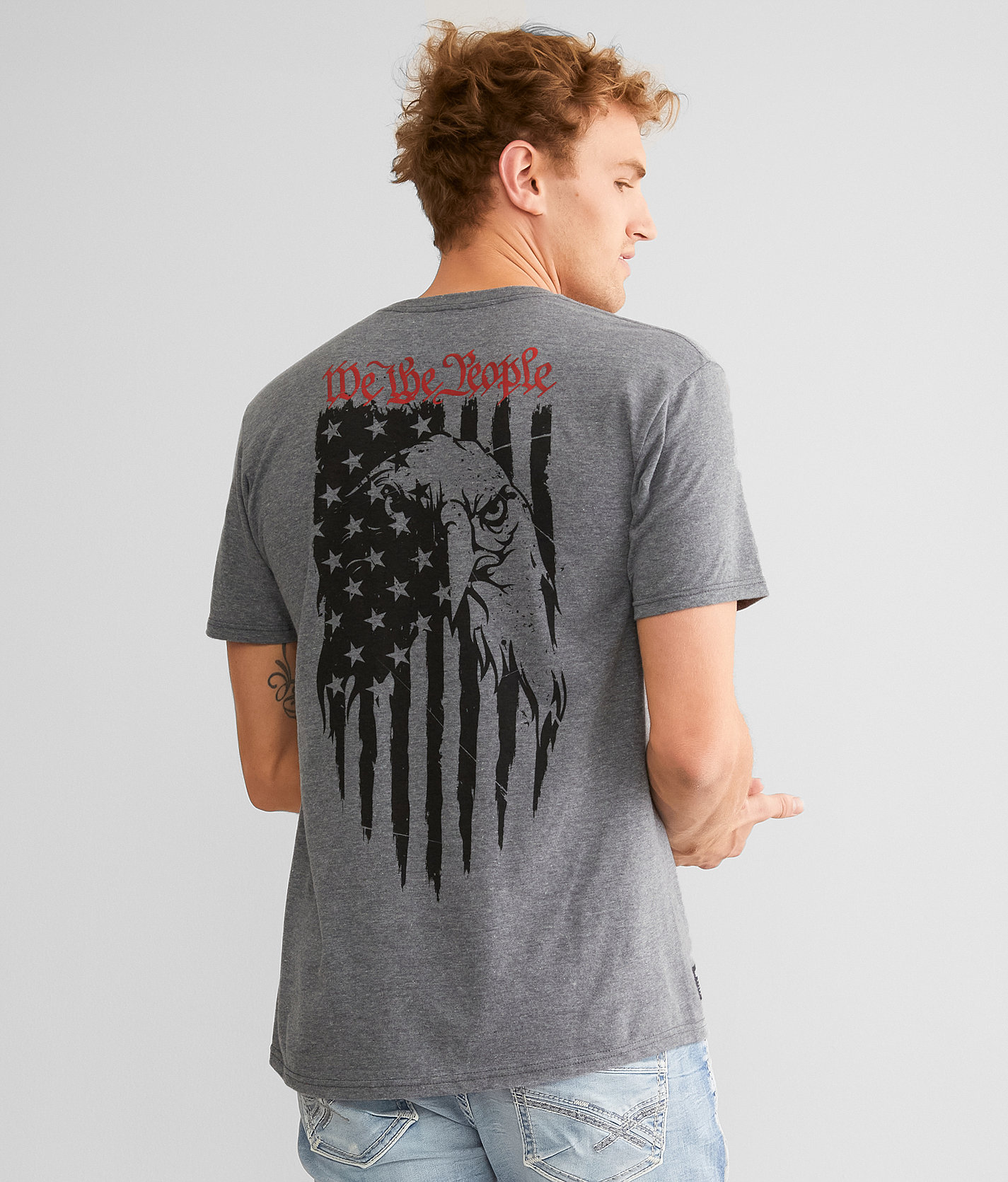 Howitzer Eagle Flag T-Shirt - Men's T-Shirts in Graphite Heather