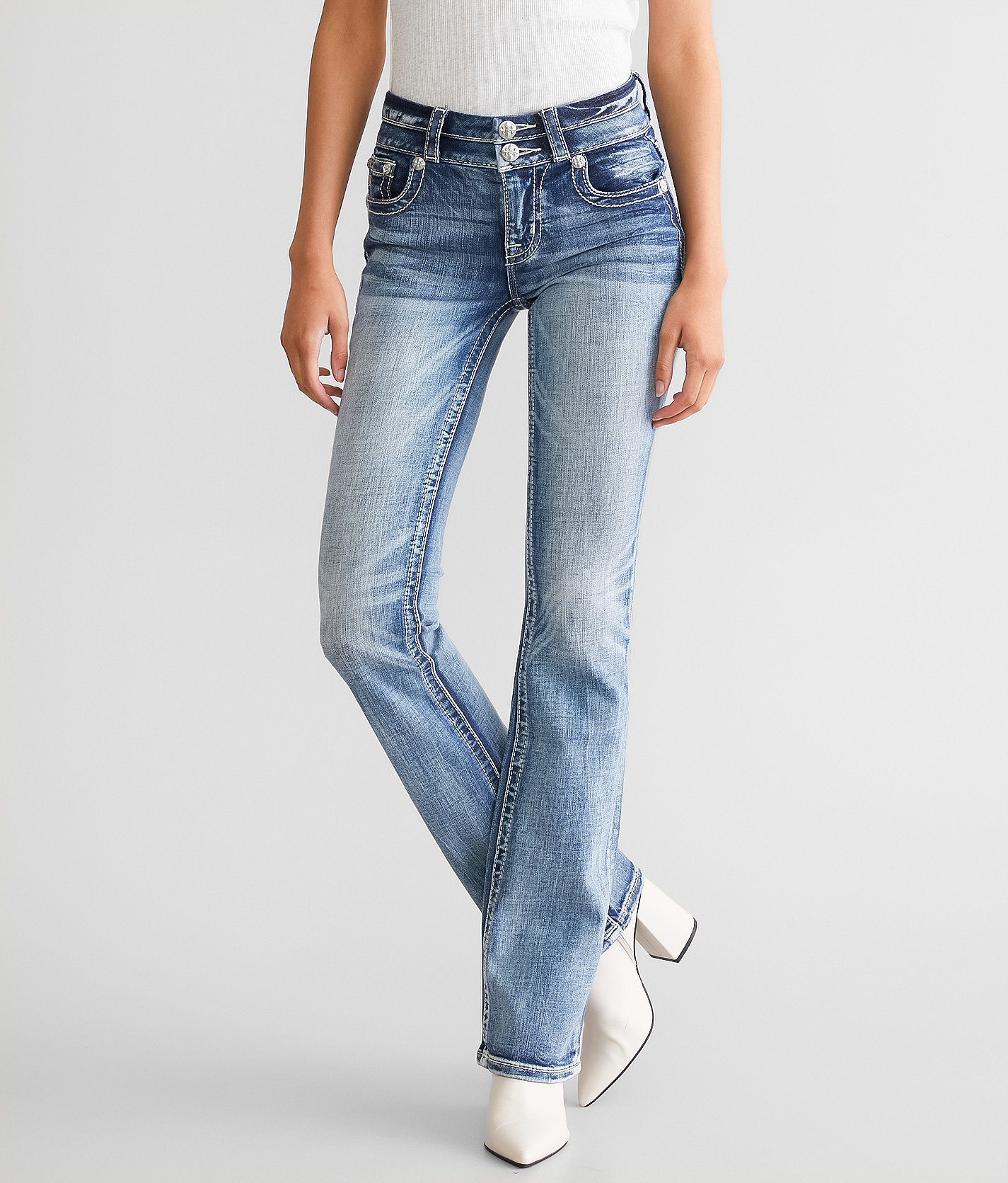 Miss Me Mid-Rise Boot Stretch Jean - Women's Jeans in M819