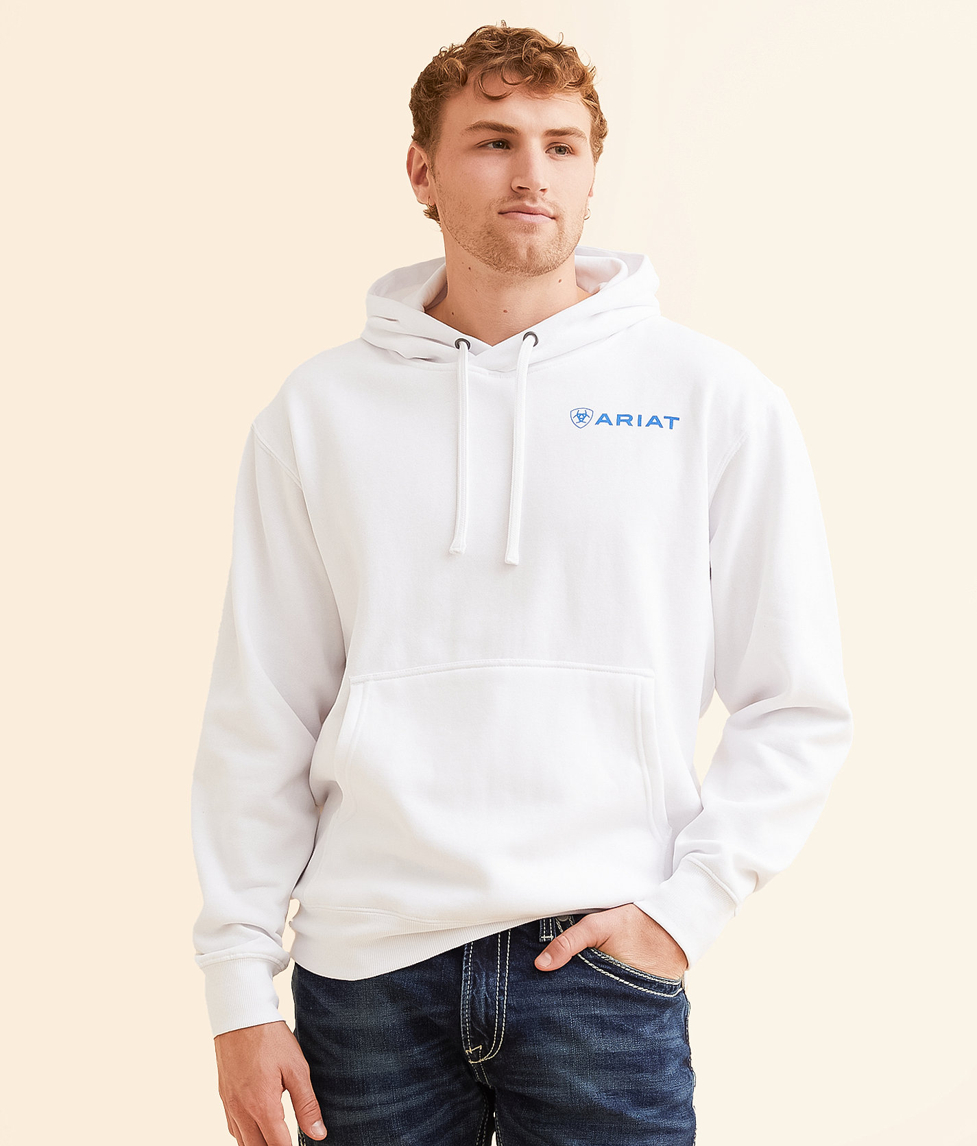 Ariat Eagle Rock Hooded Sweatshirt - Men's Sweatshirts in White