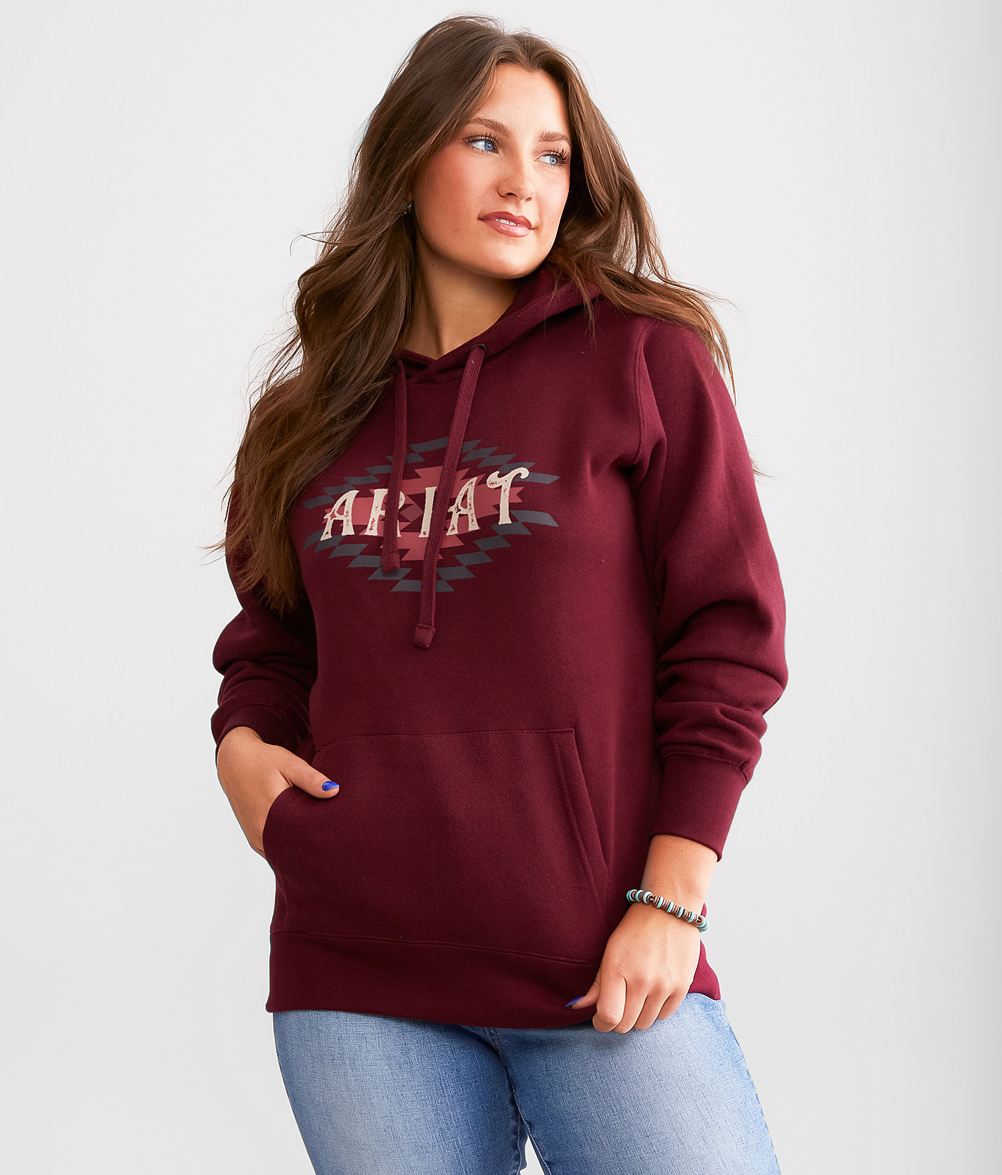 Ariat Diamond Hooded Sweatshirt - Women's Sweatshirts in Tawny Port