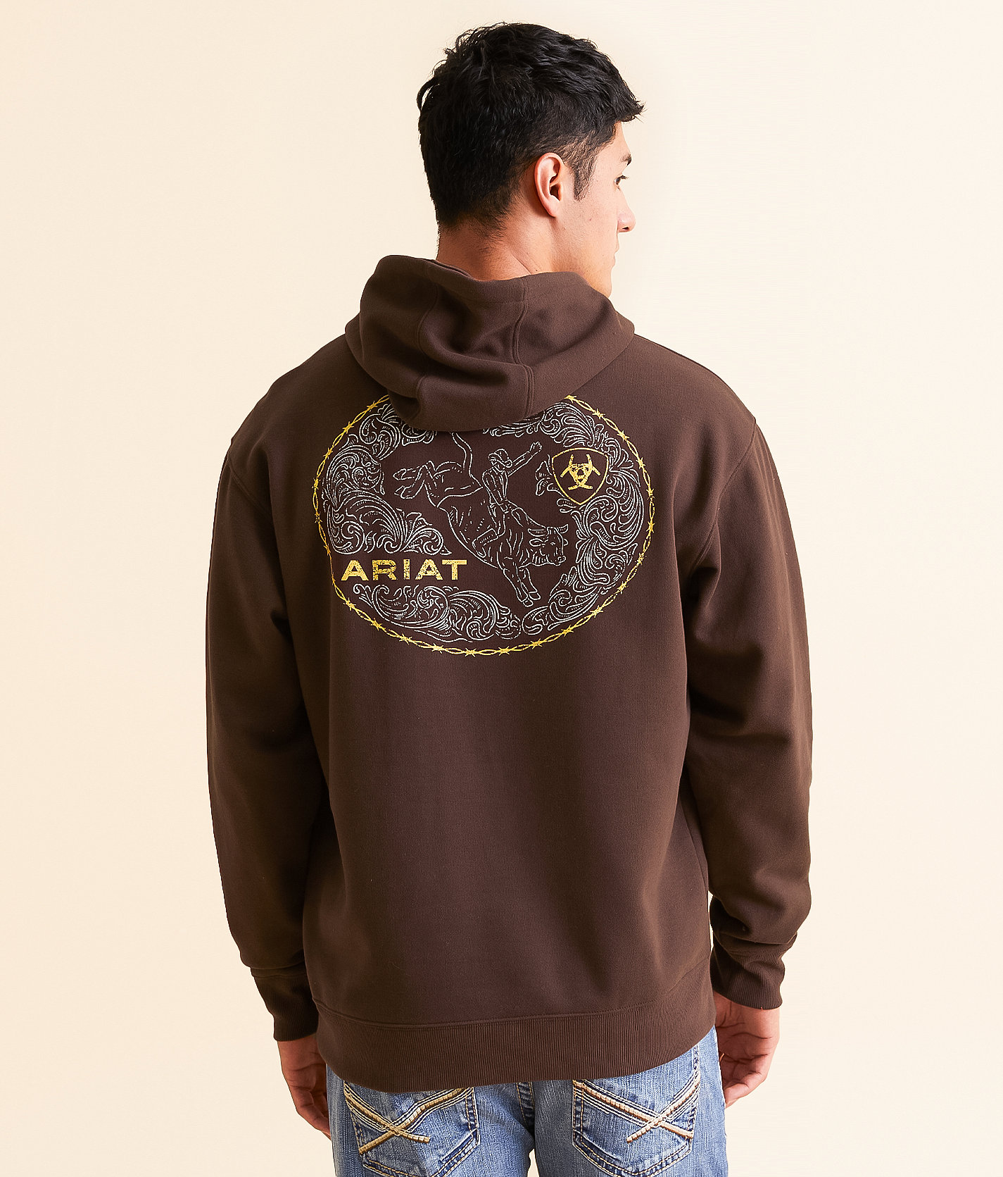 Ariat Bucklin Buckle Hooded Sweatshirt - Men's Sweatshirts in Puce