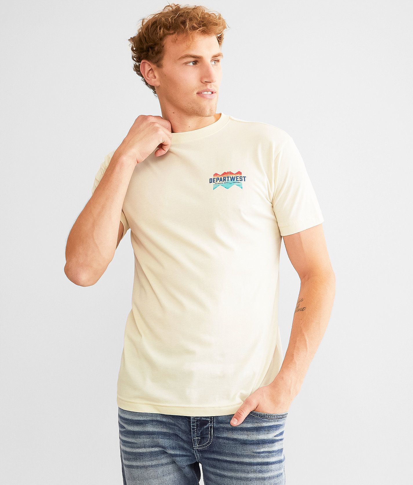 Departwest Red Mountain T-Shirt - Men's T-Shirts in Sand Heather