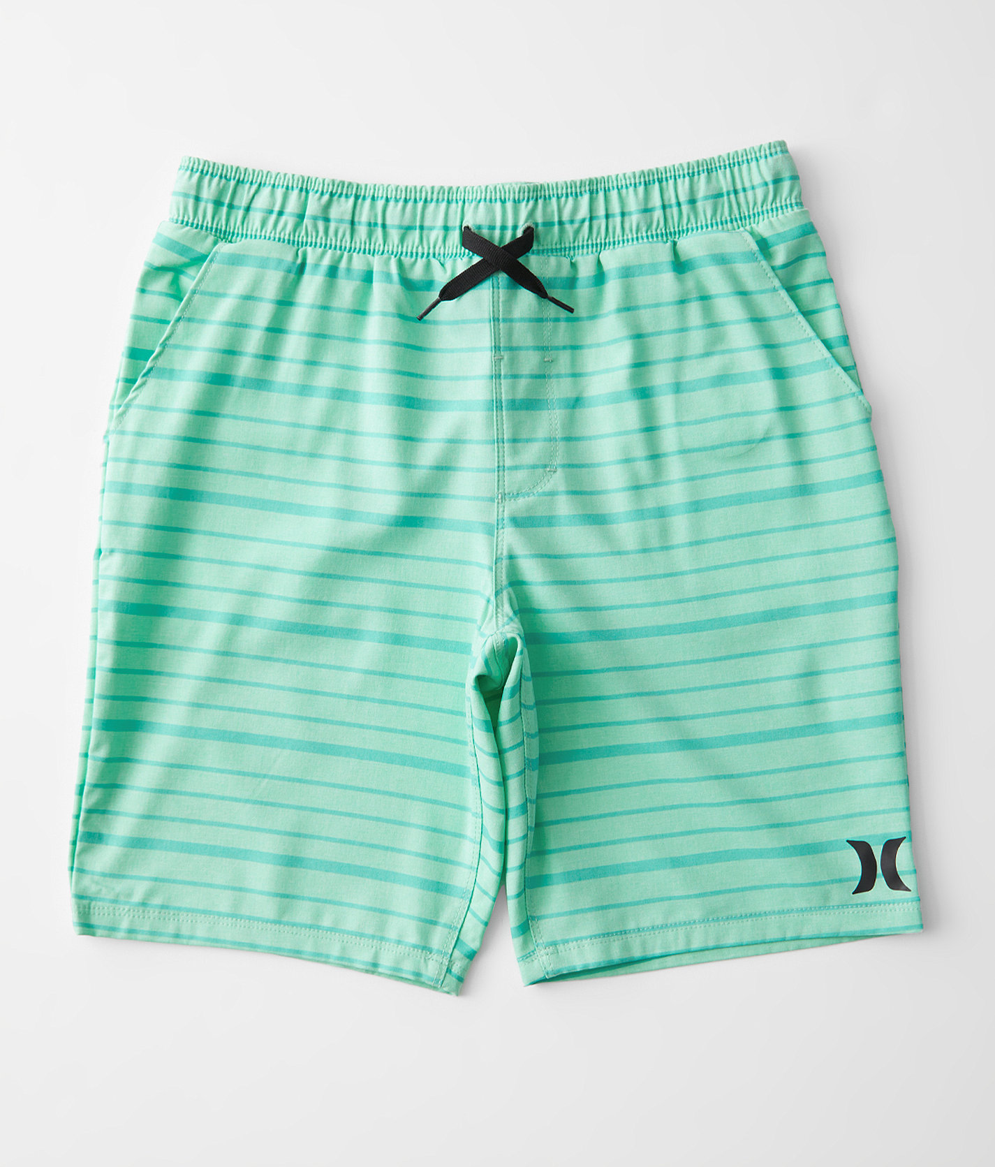 Boys - Hurley Striped Hybrid Stretch Walkshort - Boy's Shorts in Green Glow