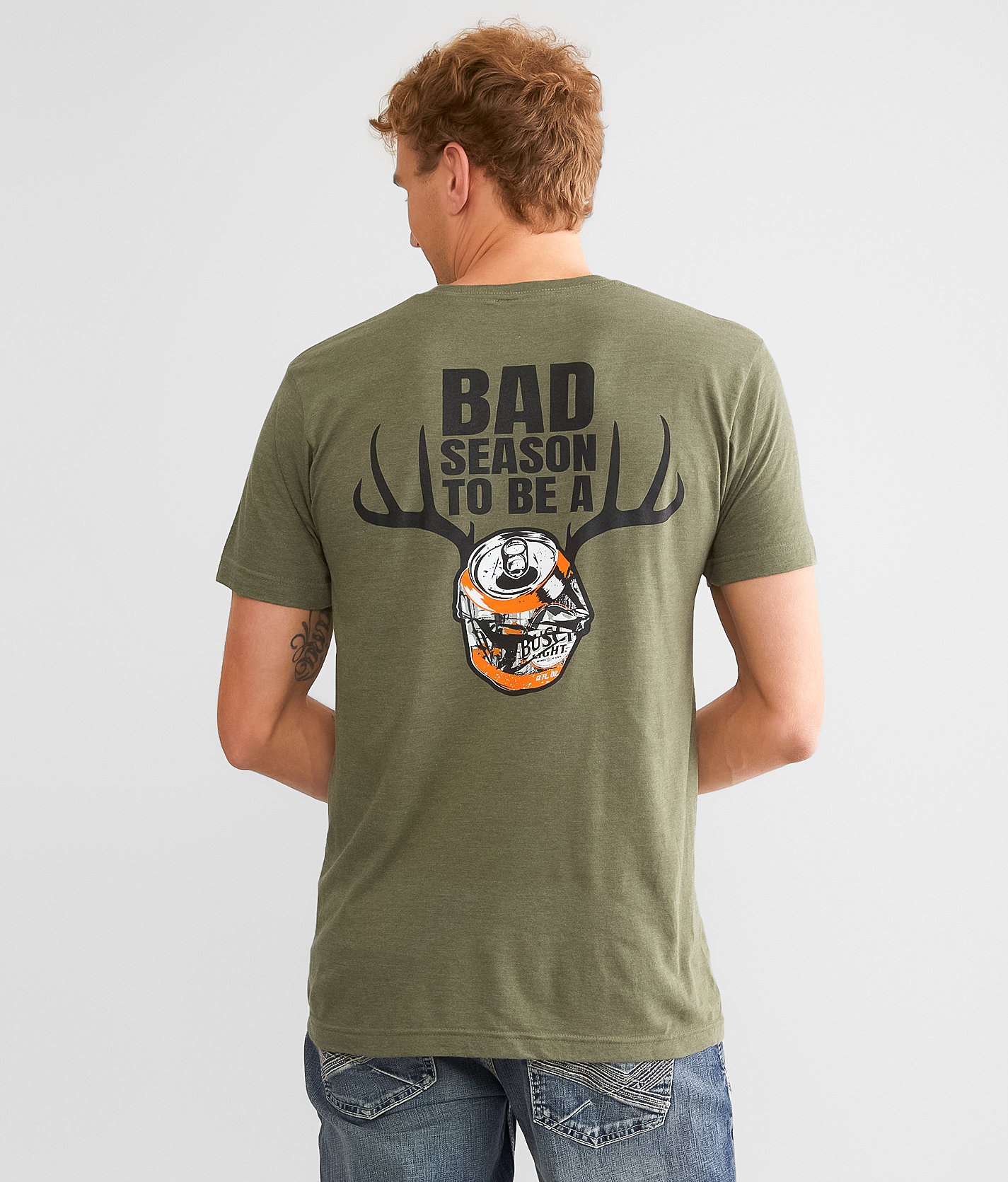 Brew City Busch Light® Hunting T-Shirt - Men's T-Shirts in Heather Military Green