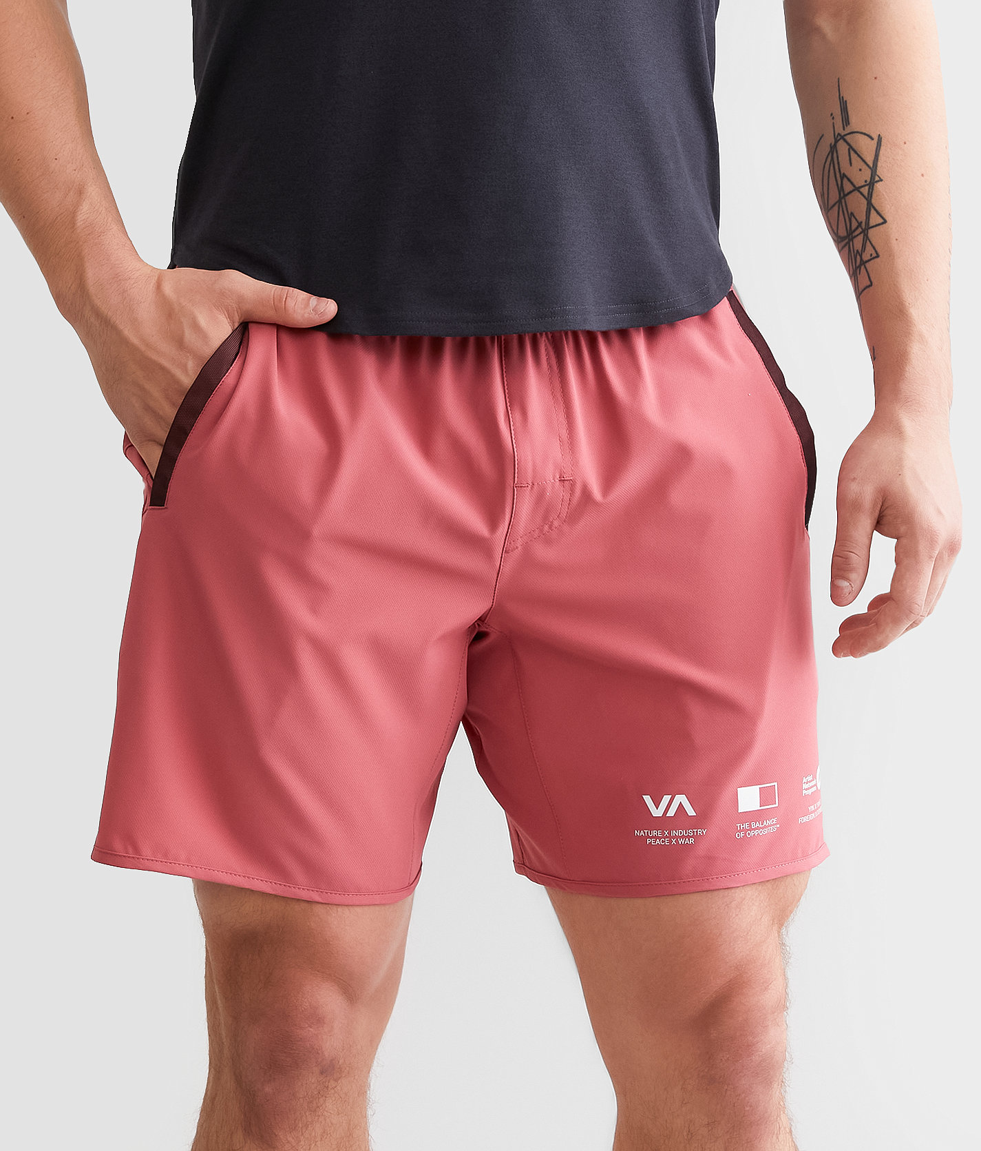 RVCA Yogger Stretch Short - Men's Shorts in Wild Ginger