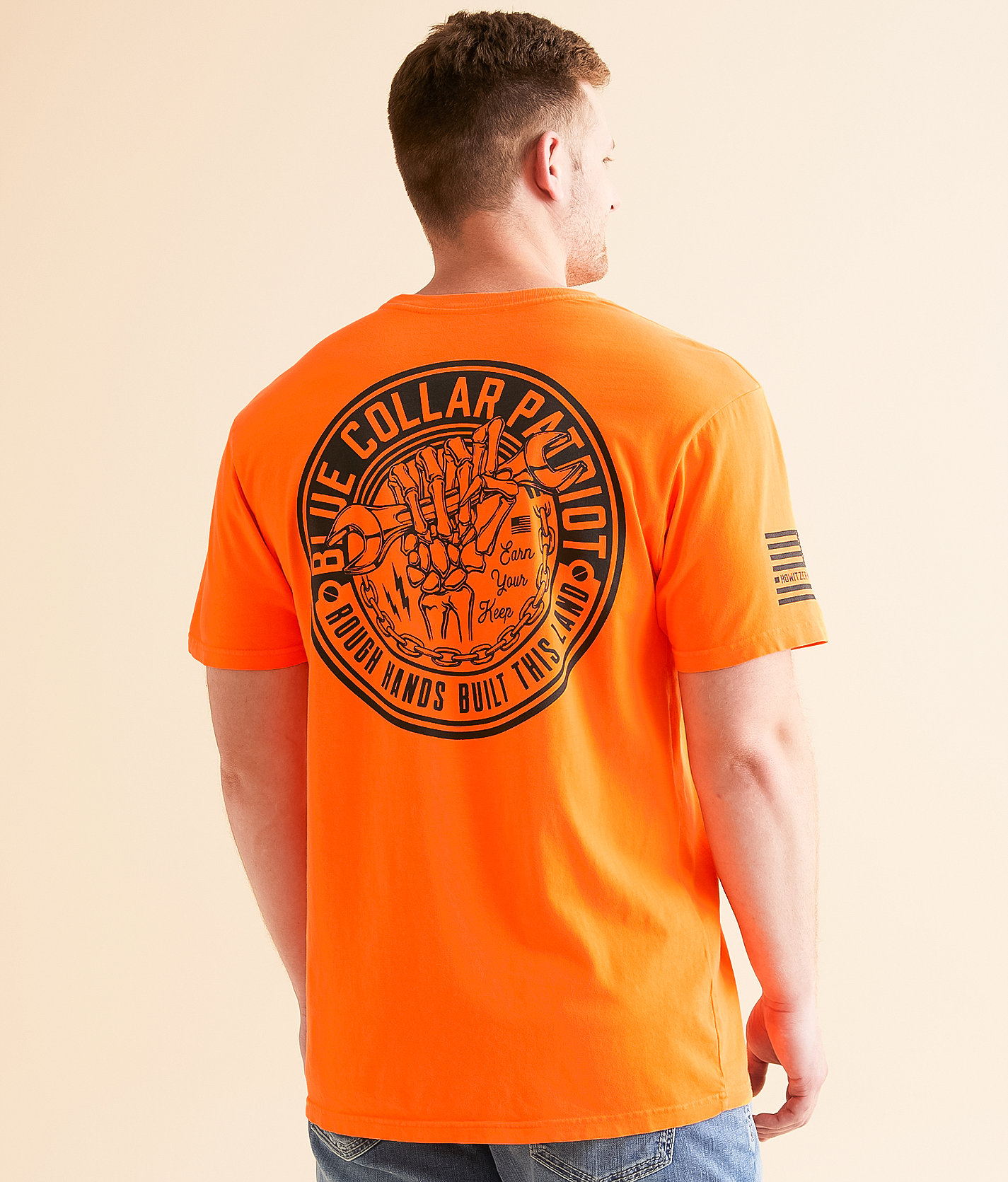 Howitzer Rough Hands T-Shirt - Men's T-Shirts in Safety Orange