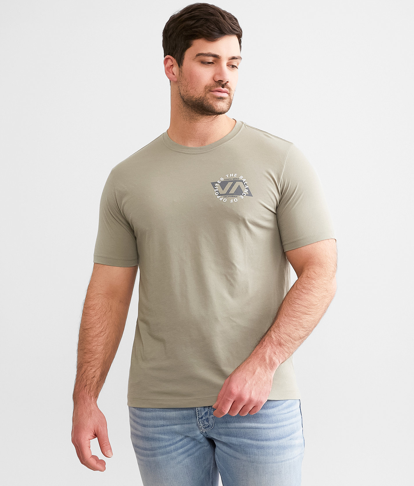 RVCA Division Sport T-Shirt - Men's T-Shirts in Vetiver