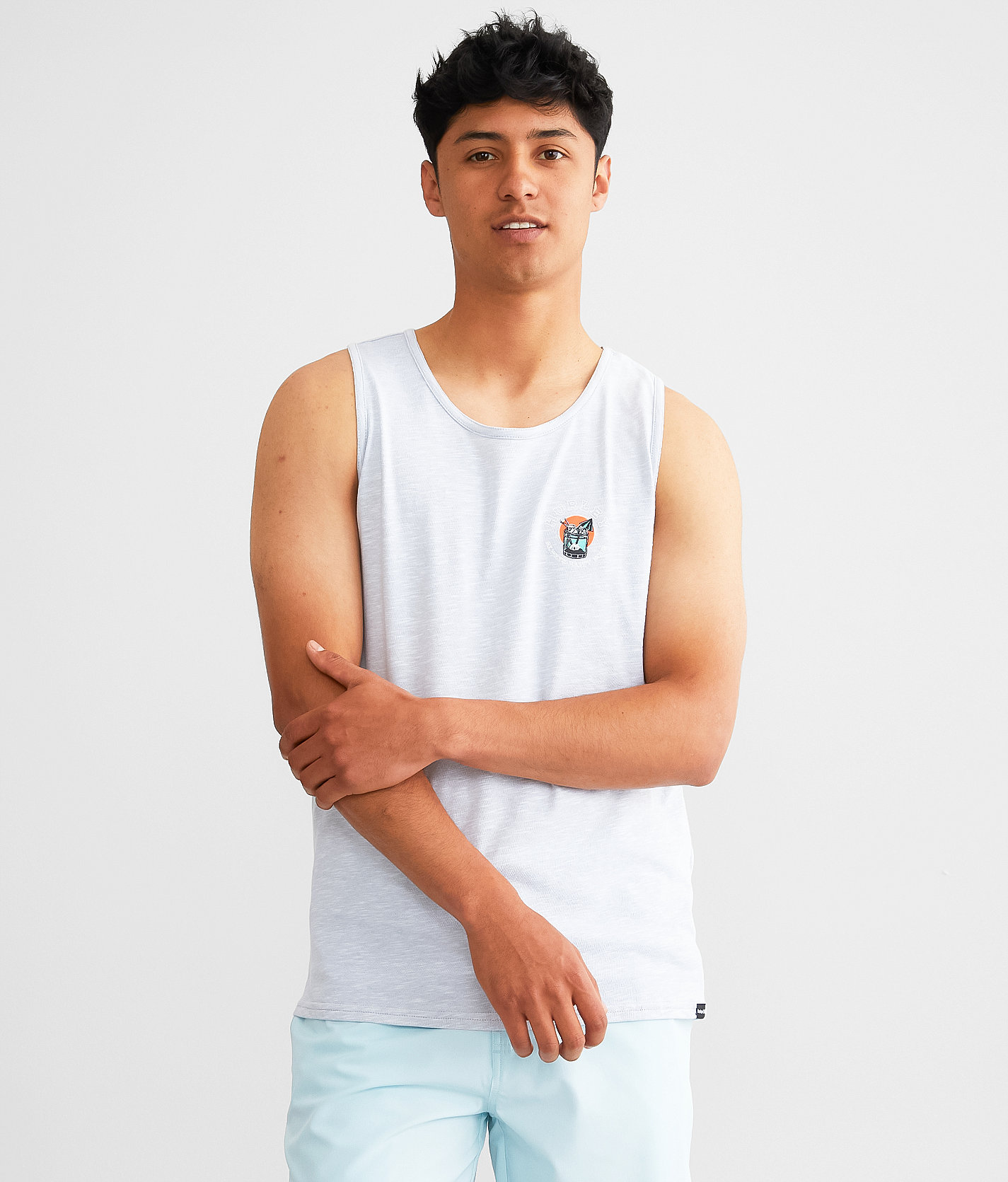 Hurley Happy Hours Tank Top - Men's Tank Tops in White Wolf Grey
