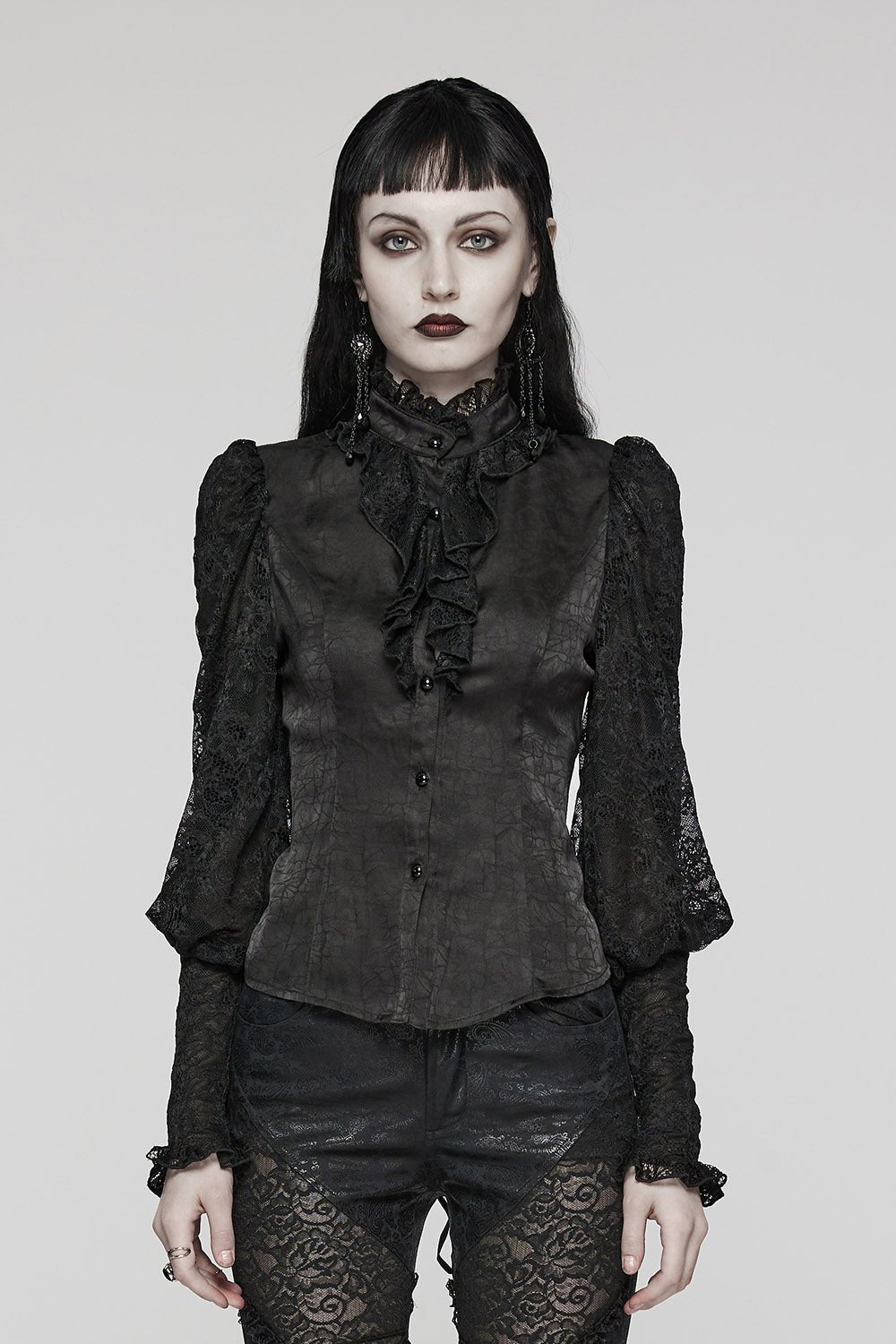 Edwardian Goth Button-Up Blouse