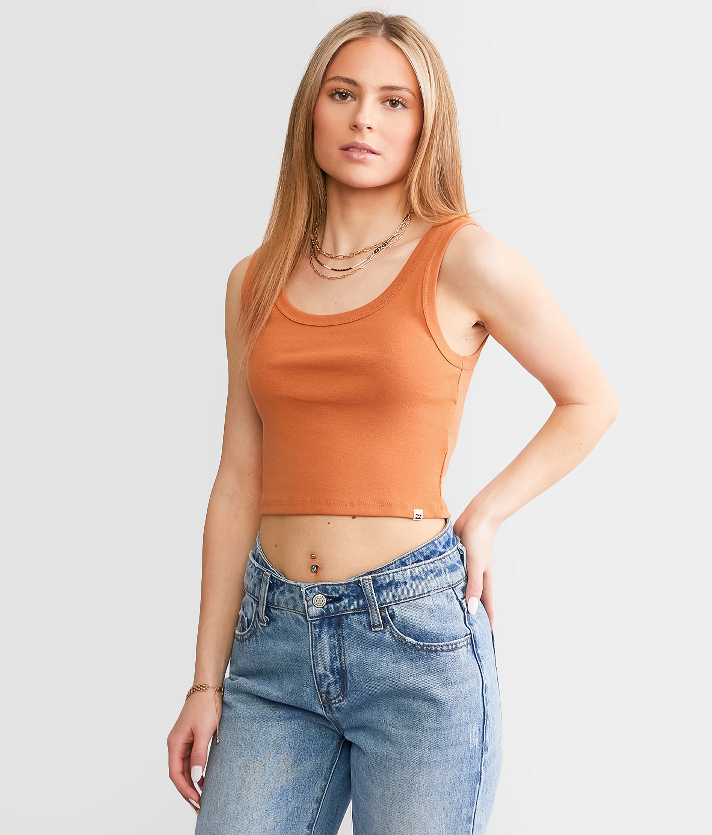 Billabong Sun Goddess Cropped Tank Top - Women's Tank Tops in Toffee