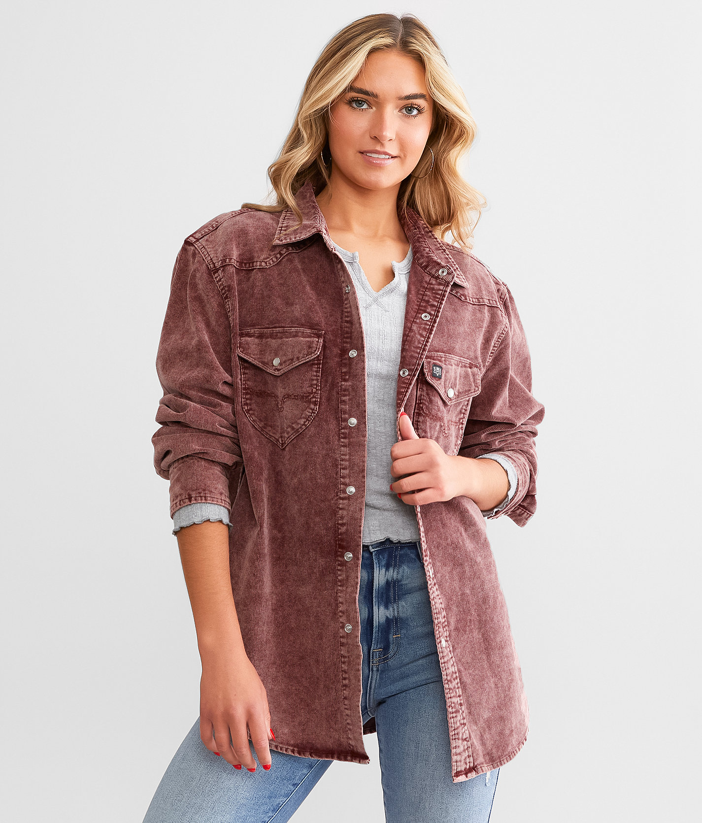 Kimes Ranch Dixon Corduroy Shirt - Women's Shirts & Blouses in Rust CW